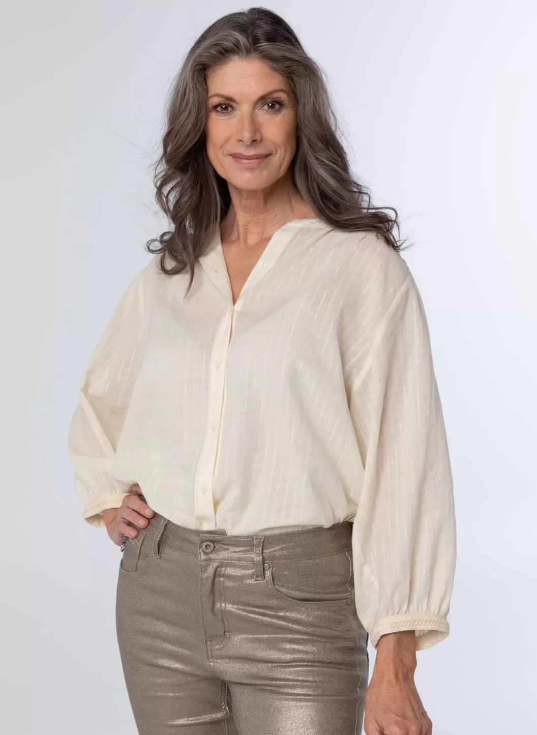 Blouses-Norah Blouse Beige