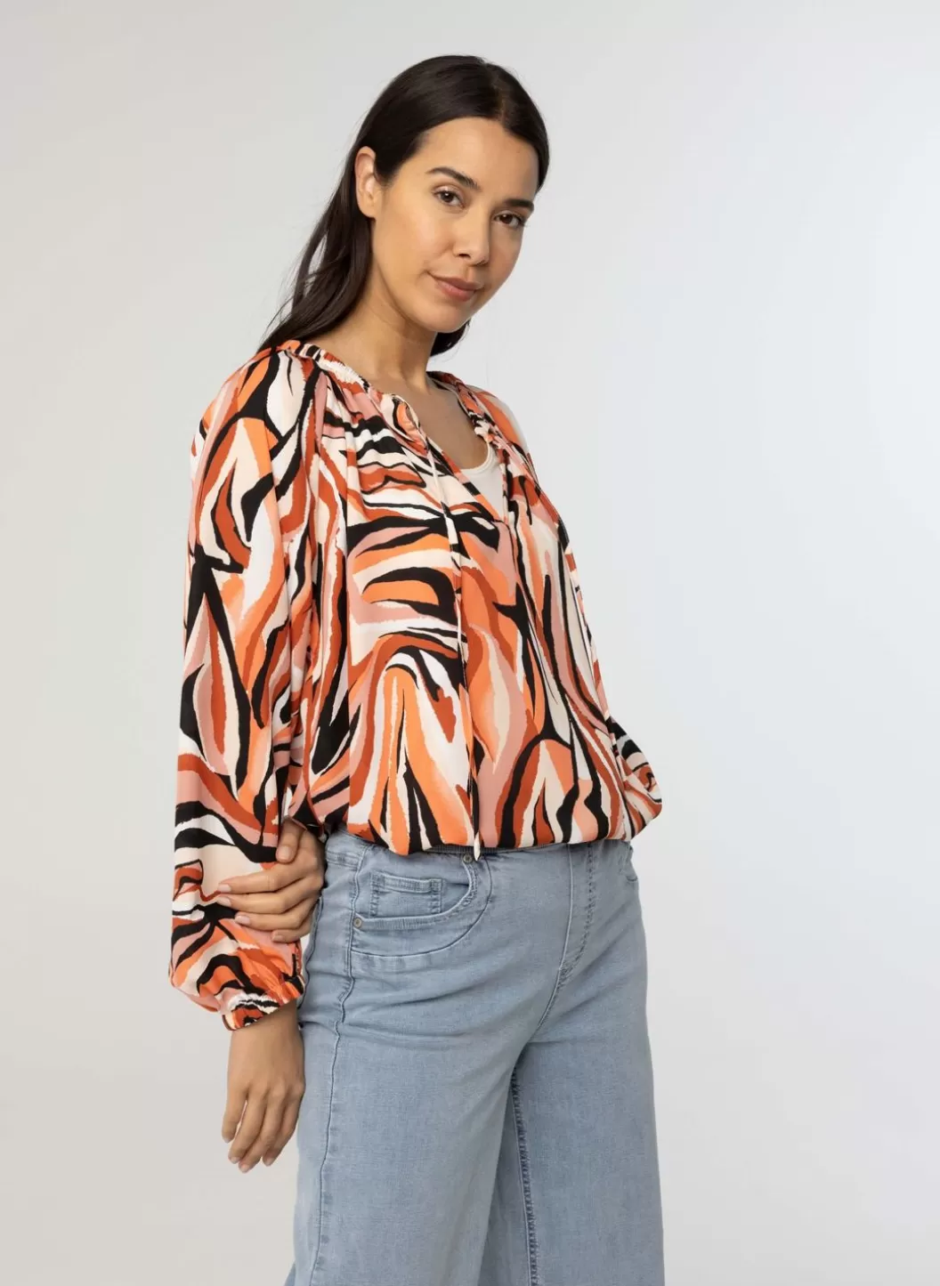 Blouses-Norah Blouse Met Koordjes Roze