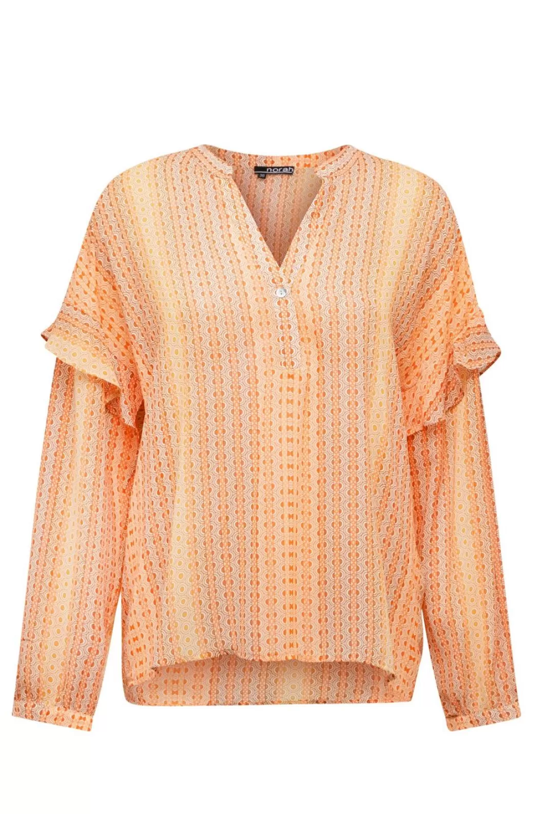 Blouses-Norah Blouse Met Ruches Oranje