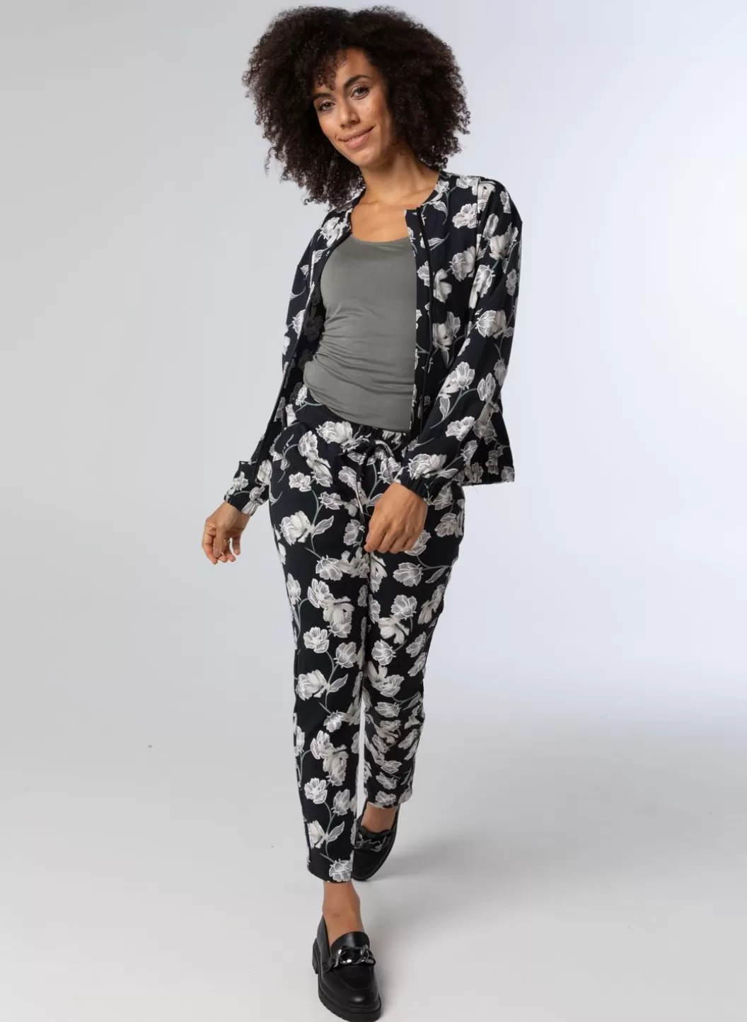 Broeken & Leggings-Norah Broek Grijs Zwart