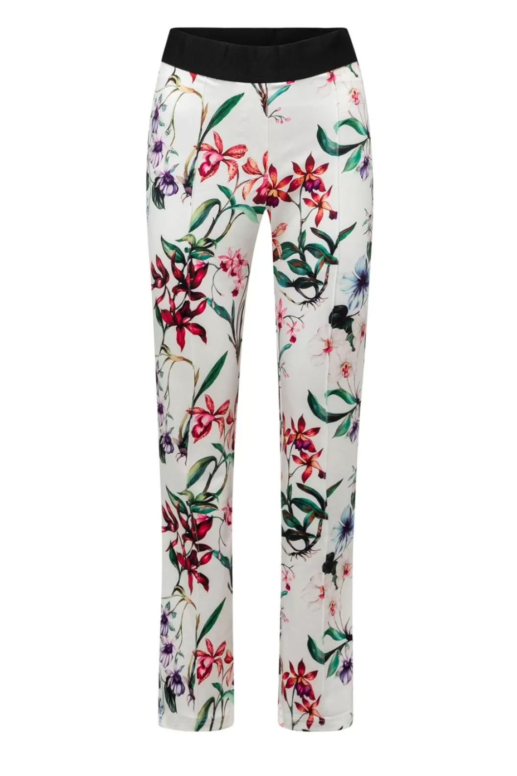 Broeken & Leggings-Norah Broek Met Levendige Bloemenprint Meerkleurig