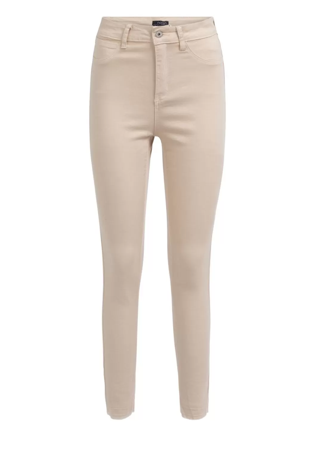 Broeken & Leggings-Norah Broek Van Katoenmix Beige