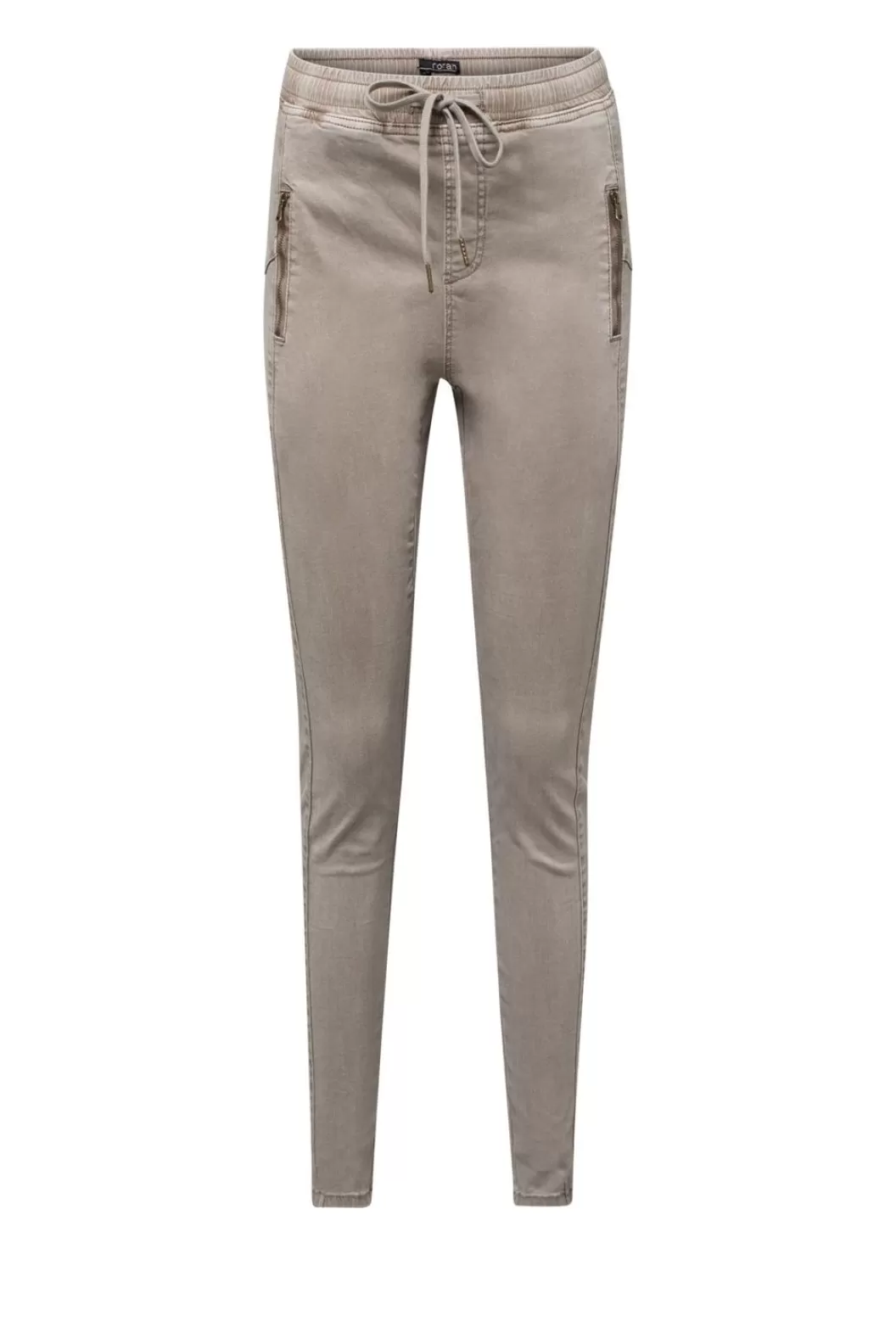 Broeken & Leggings-Norah Broek Van Katoenmix Beige