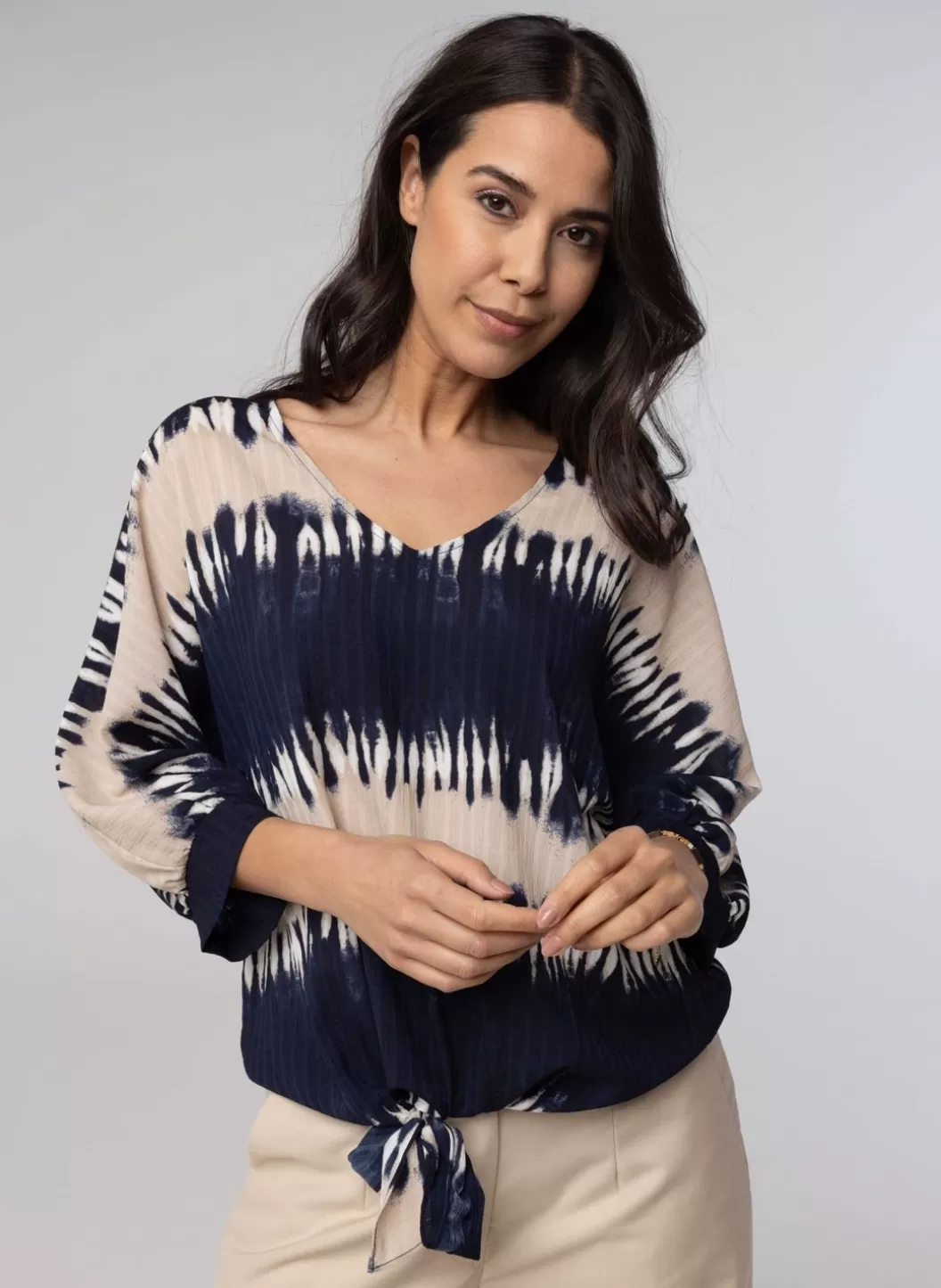 Blouses-Norah Donker E Blouse Blauw