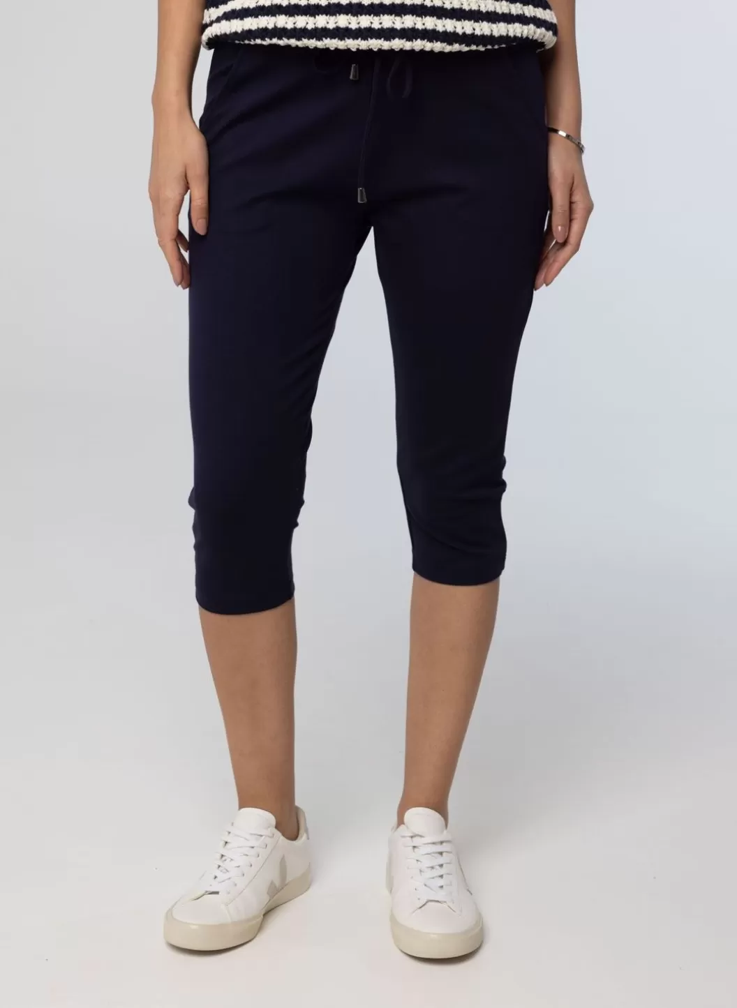 Broeken & Leggings-Norah Driekwart Broek Donker Blauw