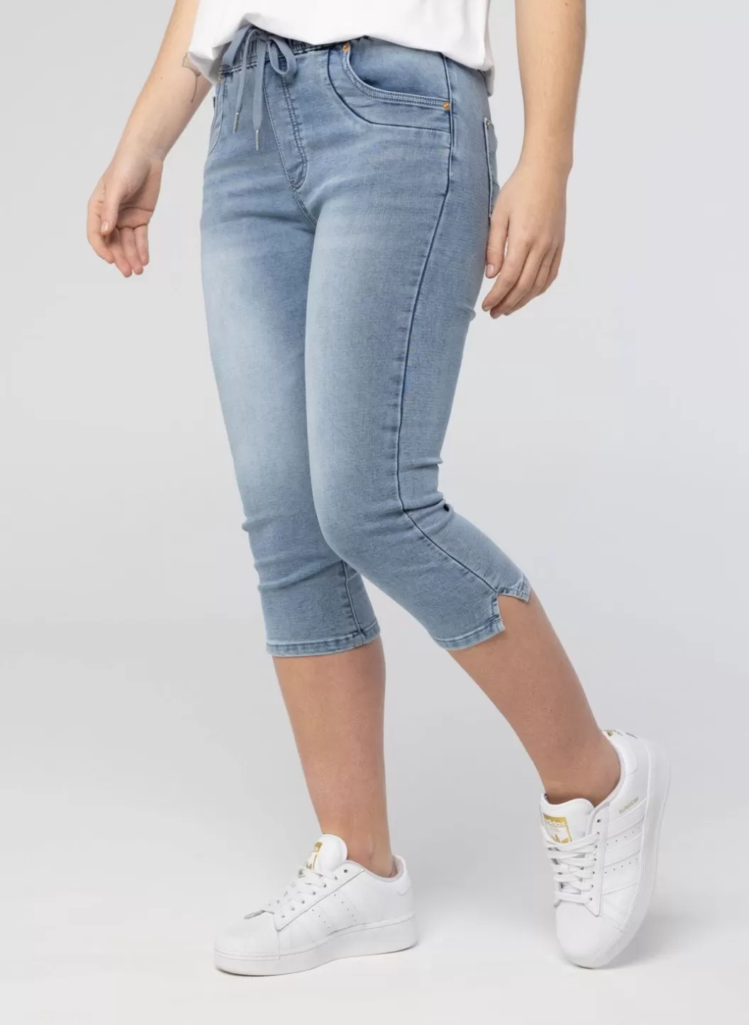 Broeken & Leggings-Norah Driekwart Denim Jeans Blauw