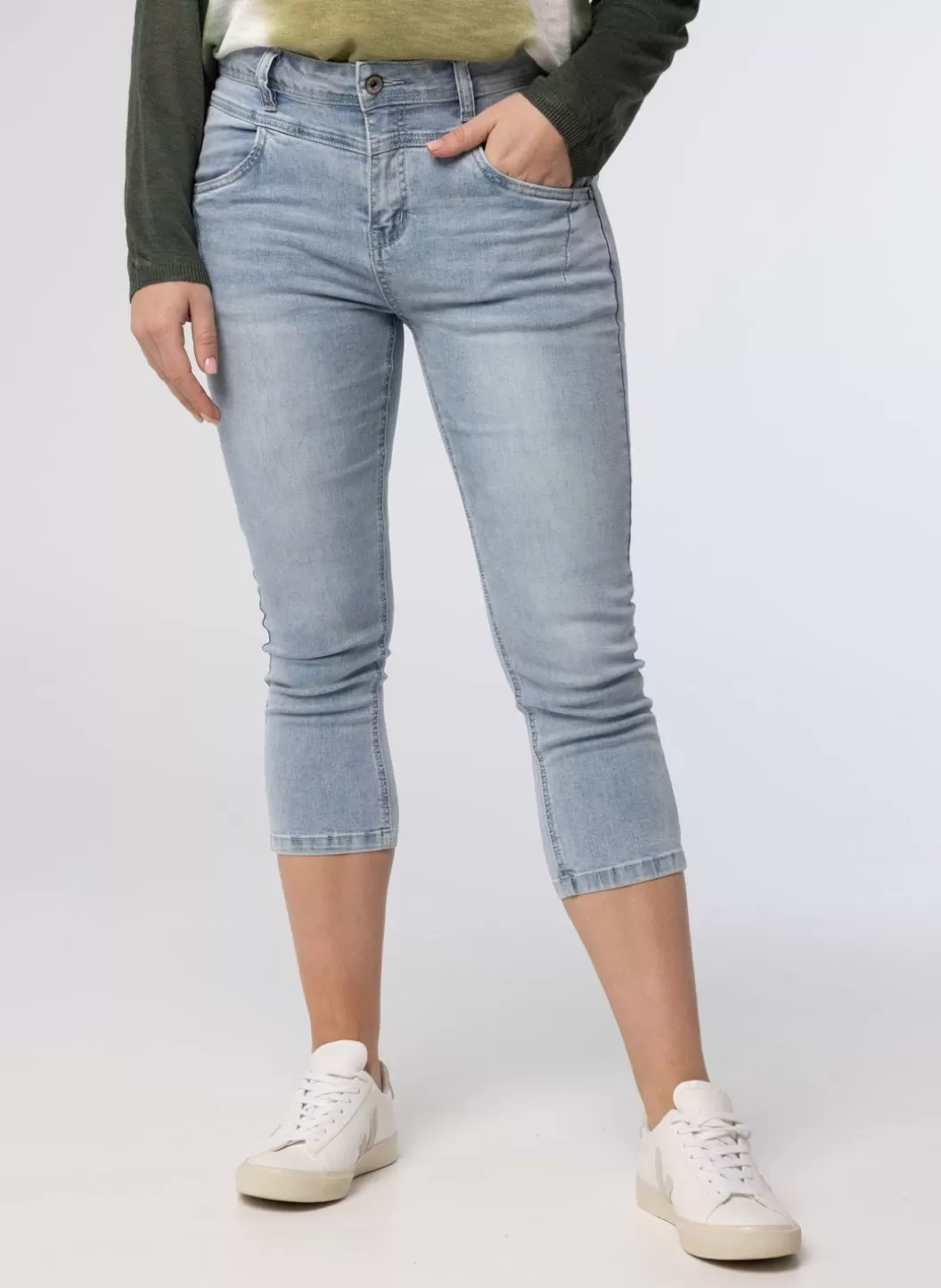 Broeken & Leggings-Norah Driekwart Denim Jeans Blauw