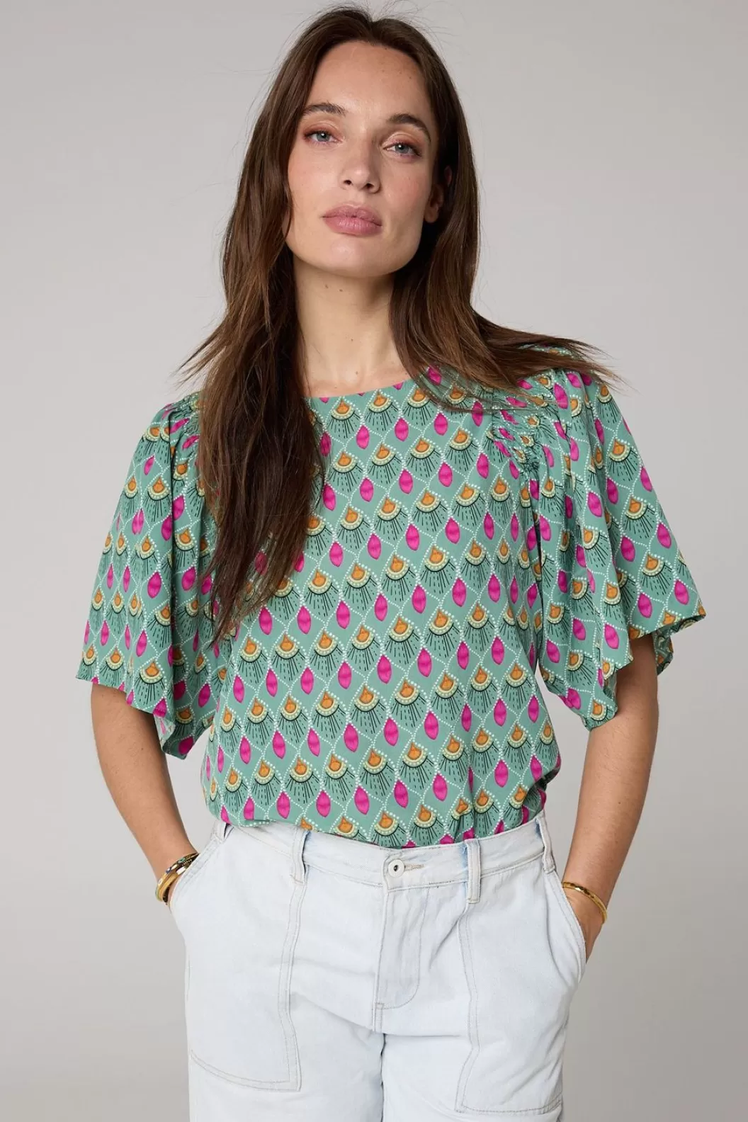 Blouses-Norah E Blouse Groen