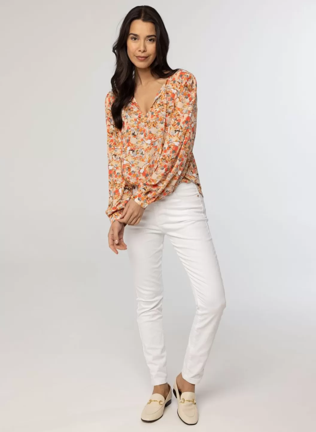 Blouses-Norah E Blouse Met Koordjes Meerkleurig