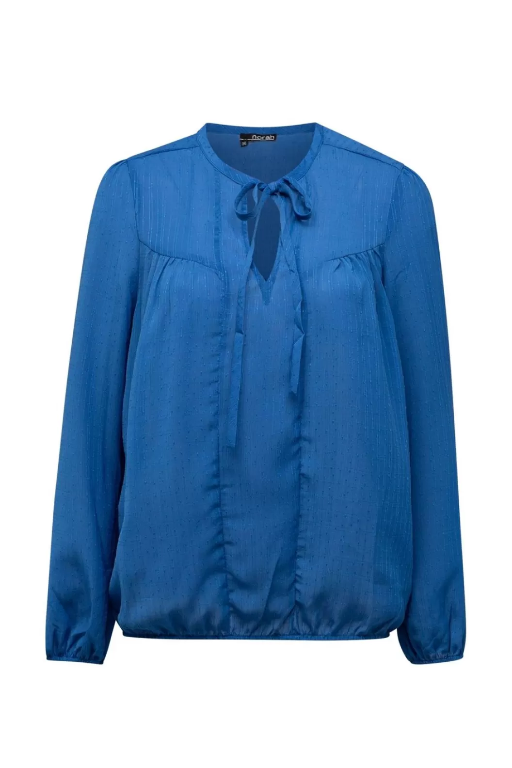 Blouses-Norah E Blouse Met Pofmouwen Blauw