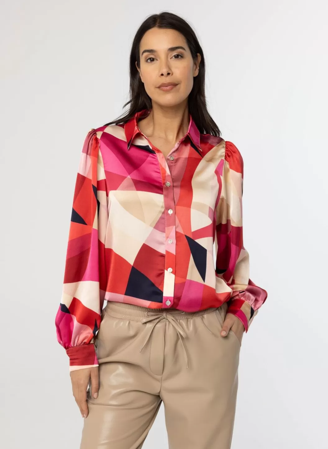 Blouses-Norah E Blouse Roze Meerkleurig