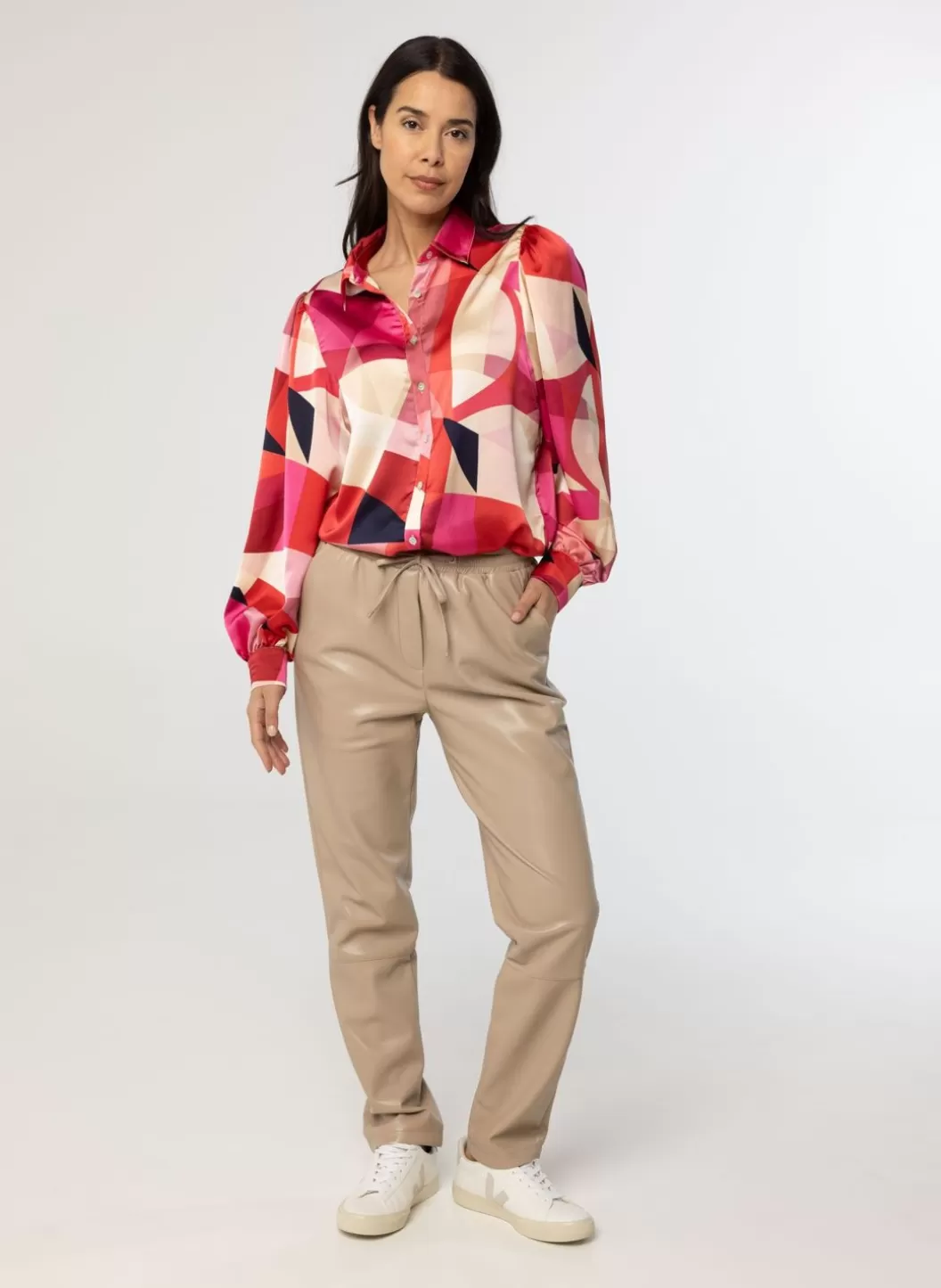 Blouses-Norah E Blouse Roze Meerkleurig