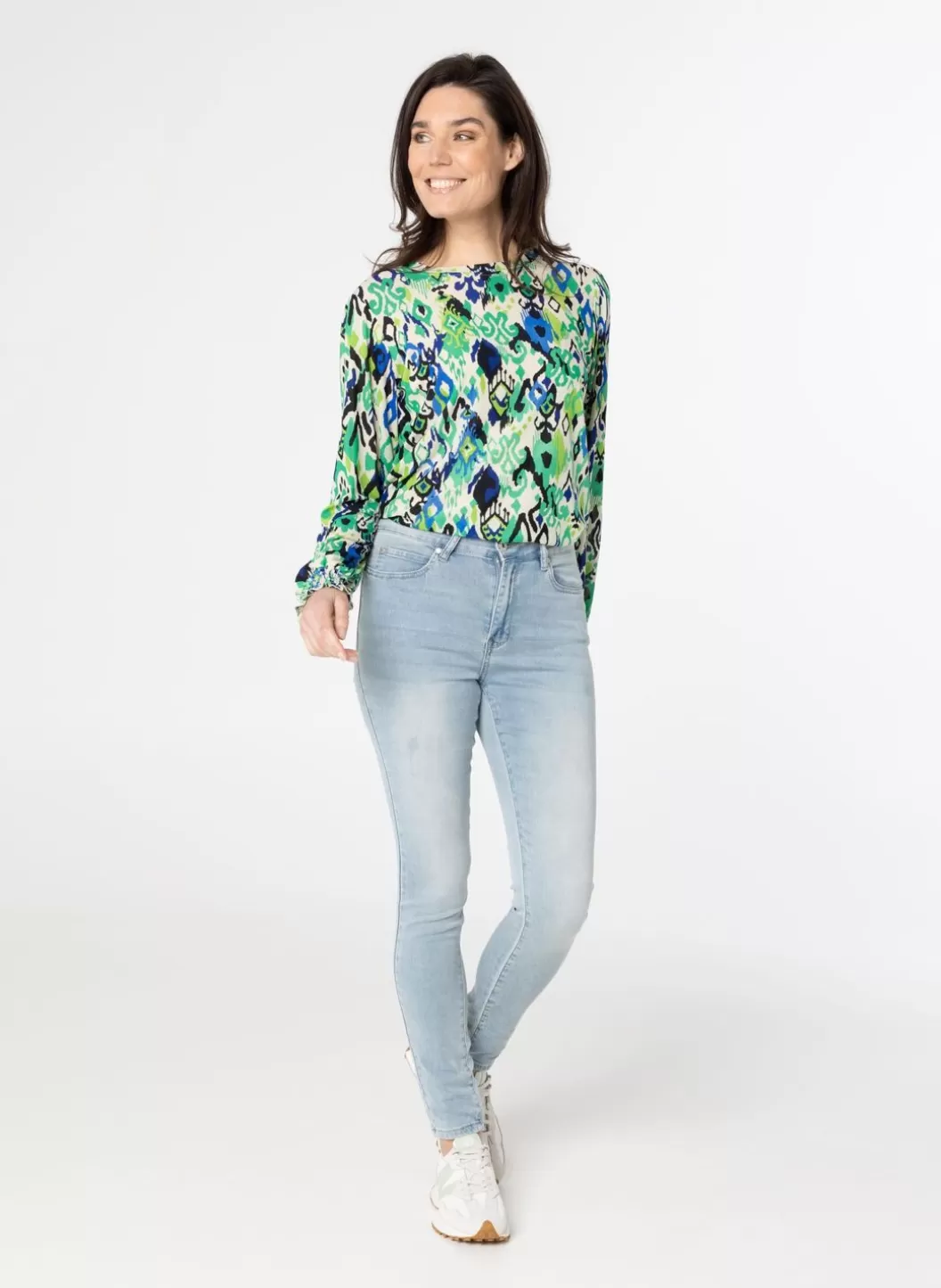 Broeken & Leggings-Norah E Denim Broek Blauw