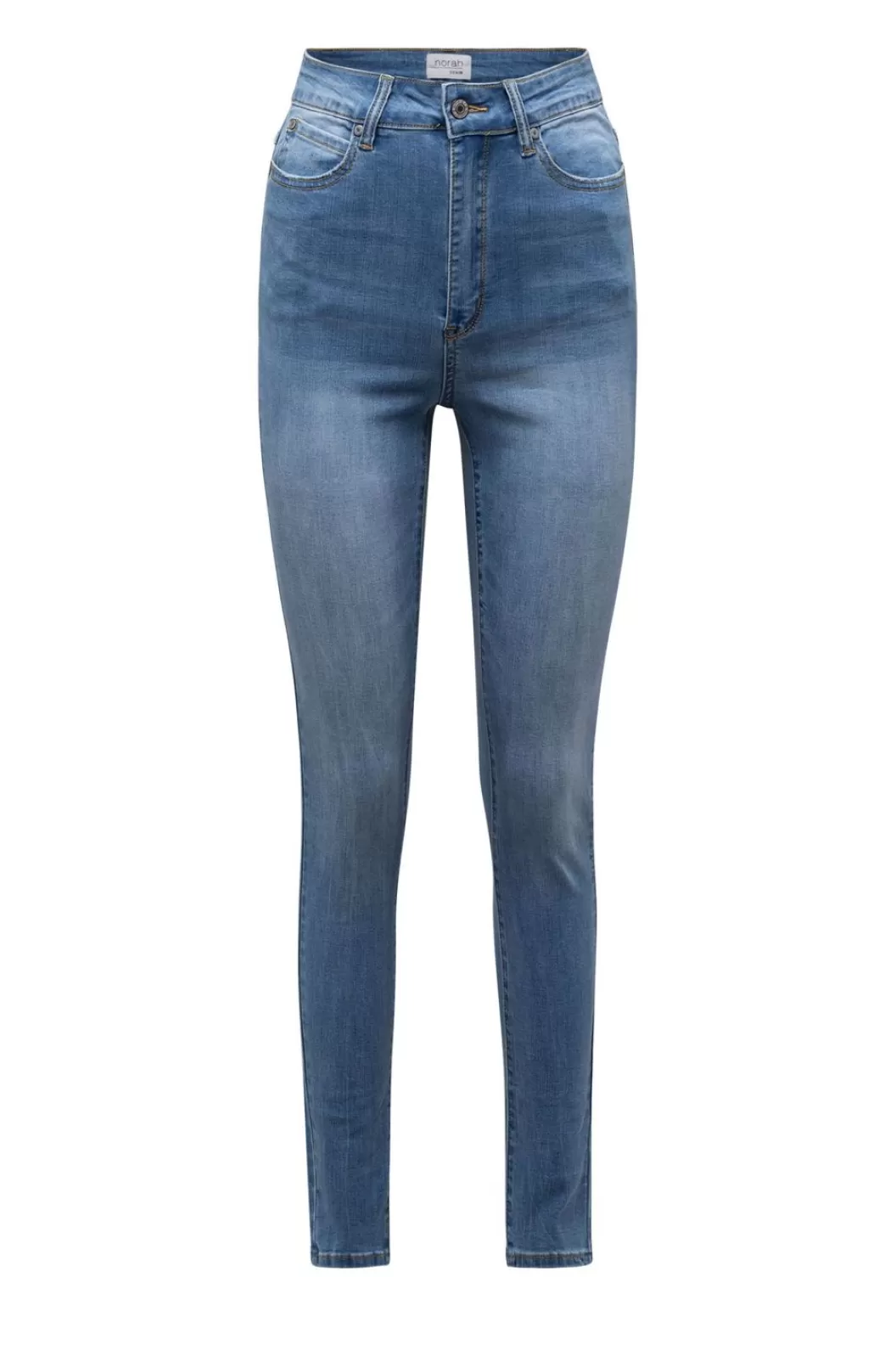 Broeken & Leggings-Norah E Denim Broek Van Katoenmix Blauw