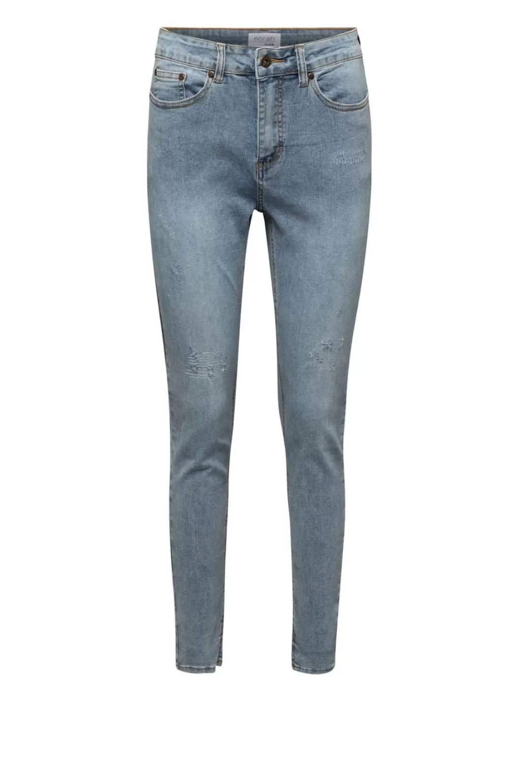 Broeken & Leggings-Norah E Denim Broek Van Katoenmix Blauw