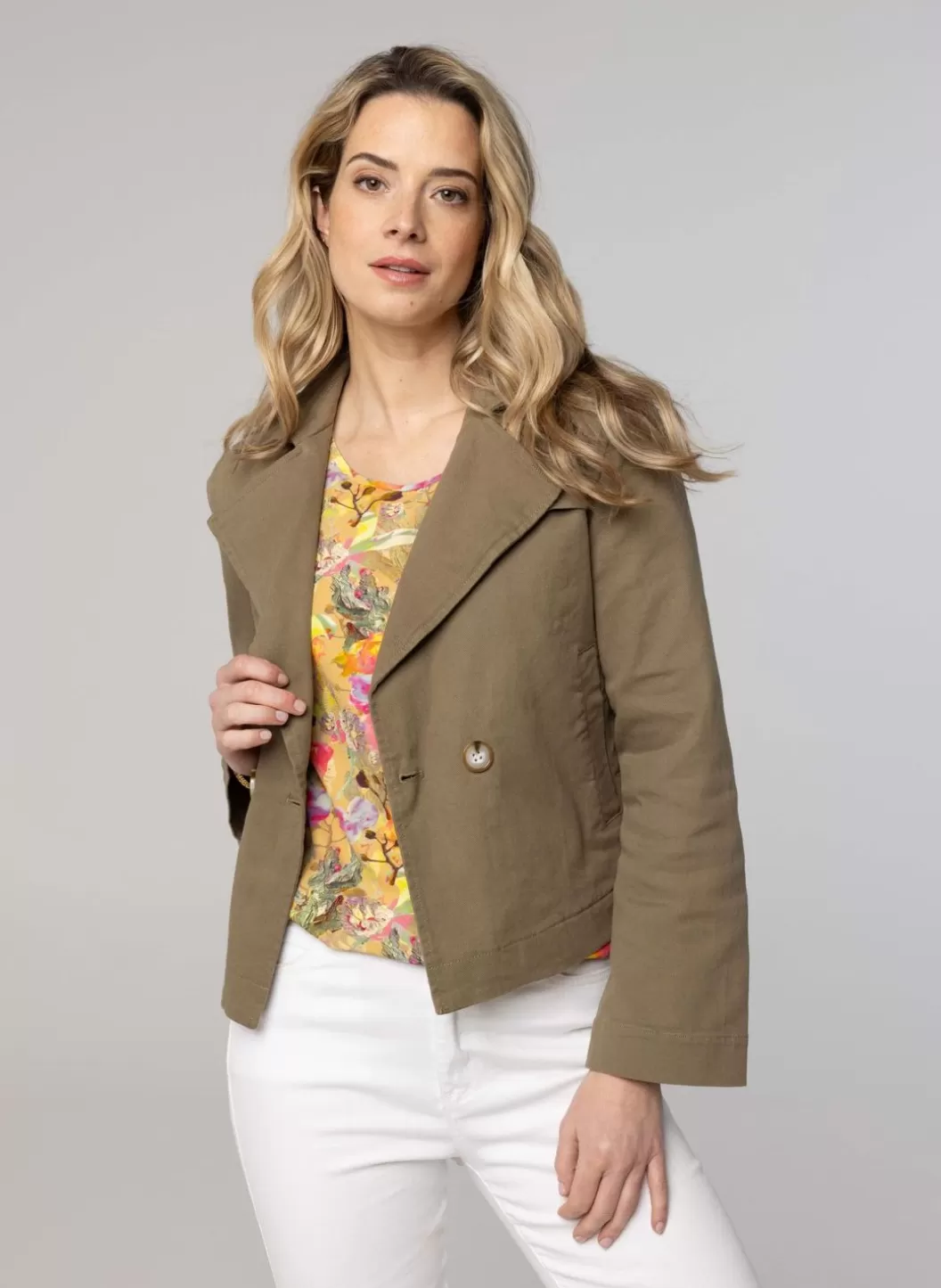 Jackets & Blazers-Norah E Denim Jacket Groen