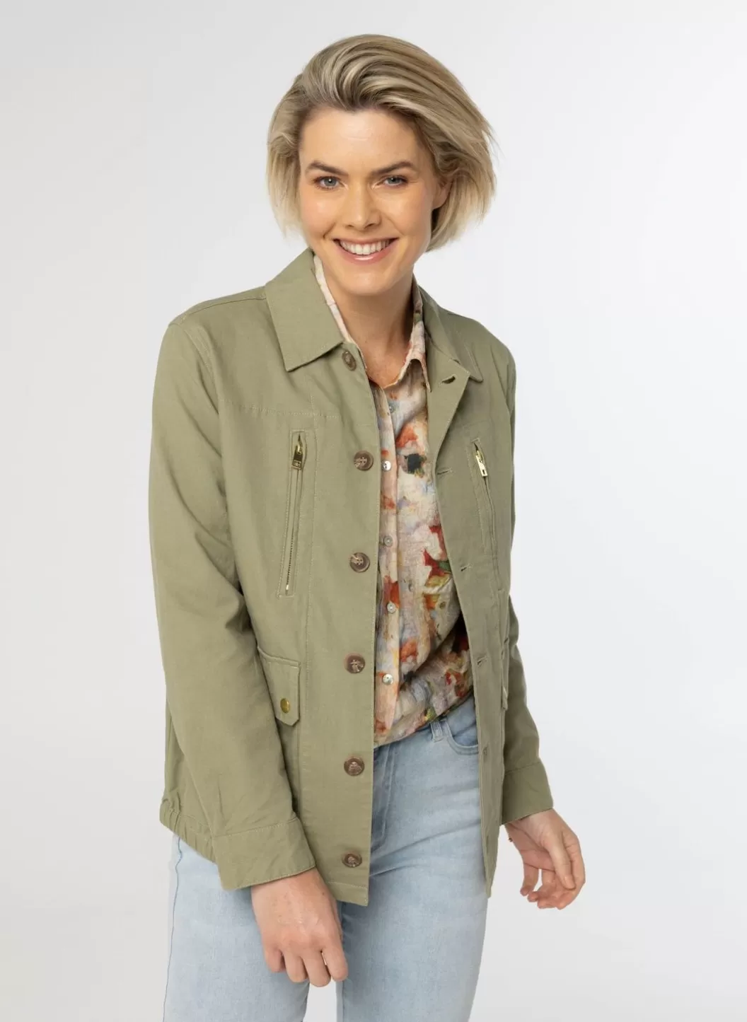 Jackets & Blazers-Norah E Denim Jacket Groen