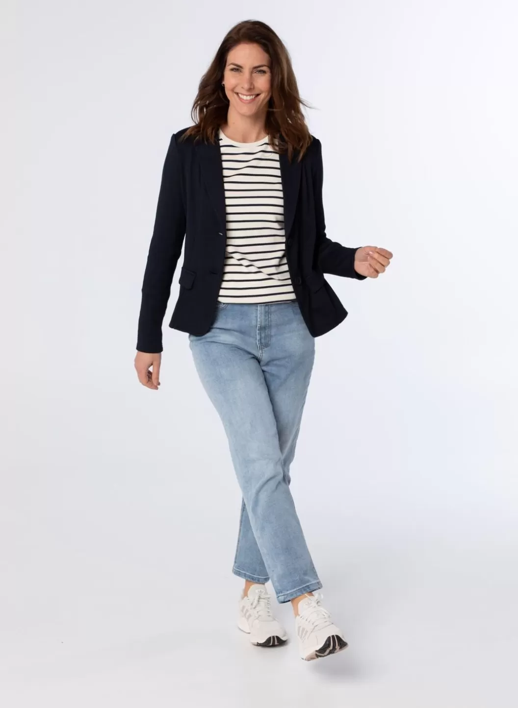 Jackets & Blazers-Norah E Getailleerde Blazer Blauw