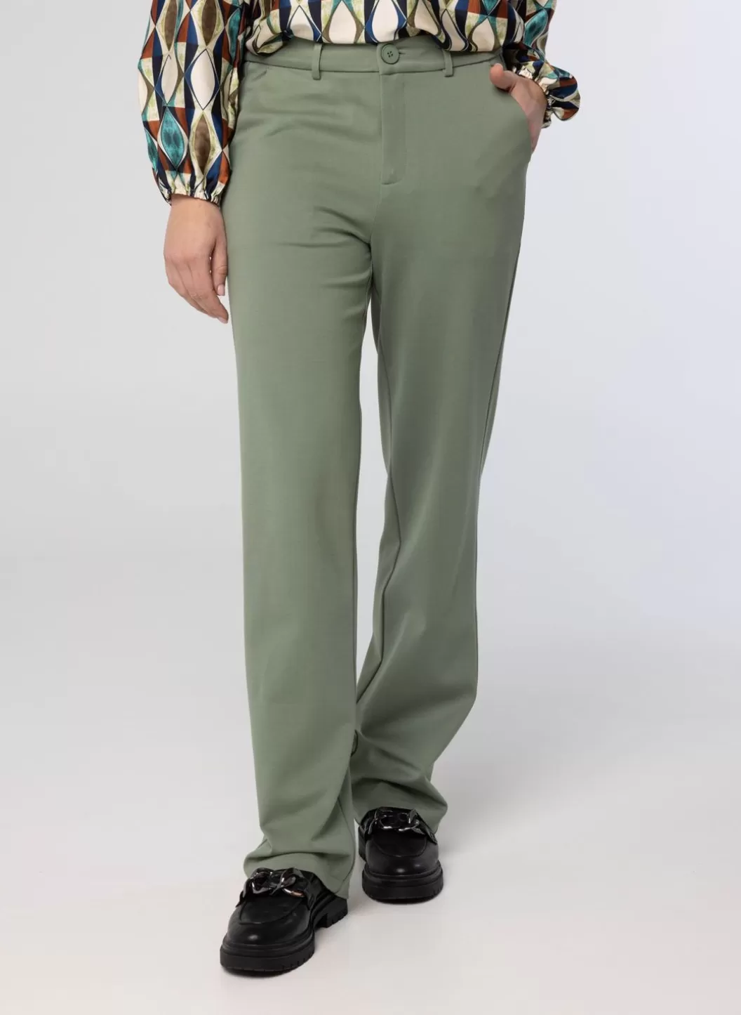 Broeken & Leggings-Norah E Pantalon Groen