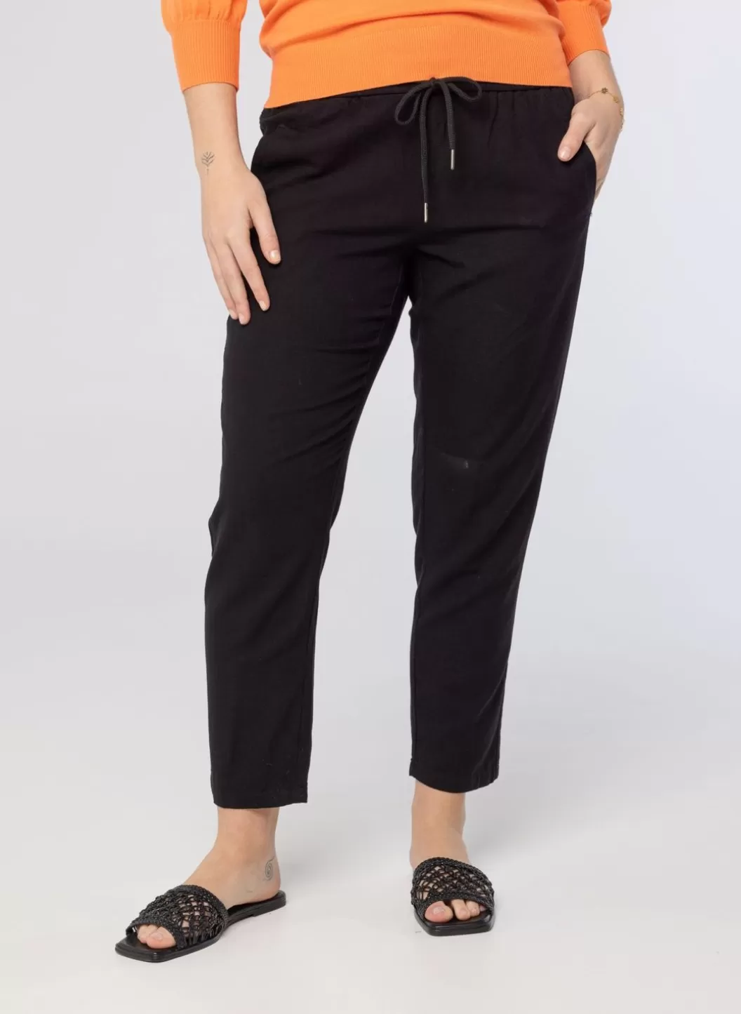 Broeken & Leggings-Norah E Pantalon Zwart