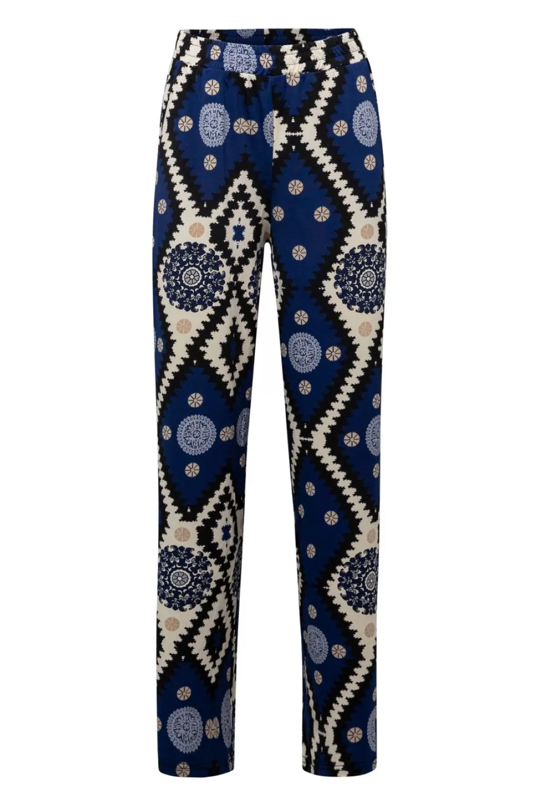 Broeken & Leggings-Norah E Wide Fit Broek Blauw