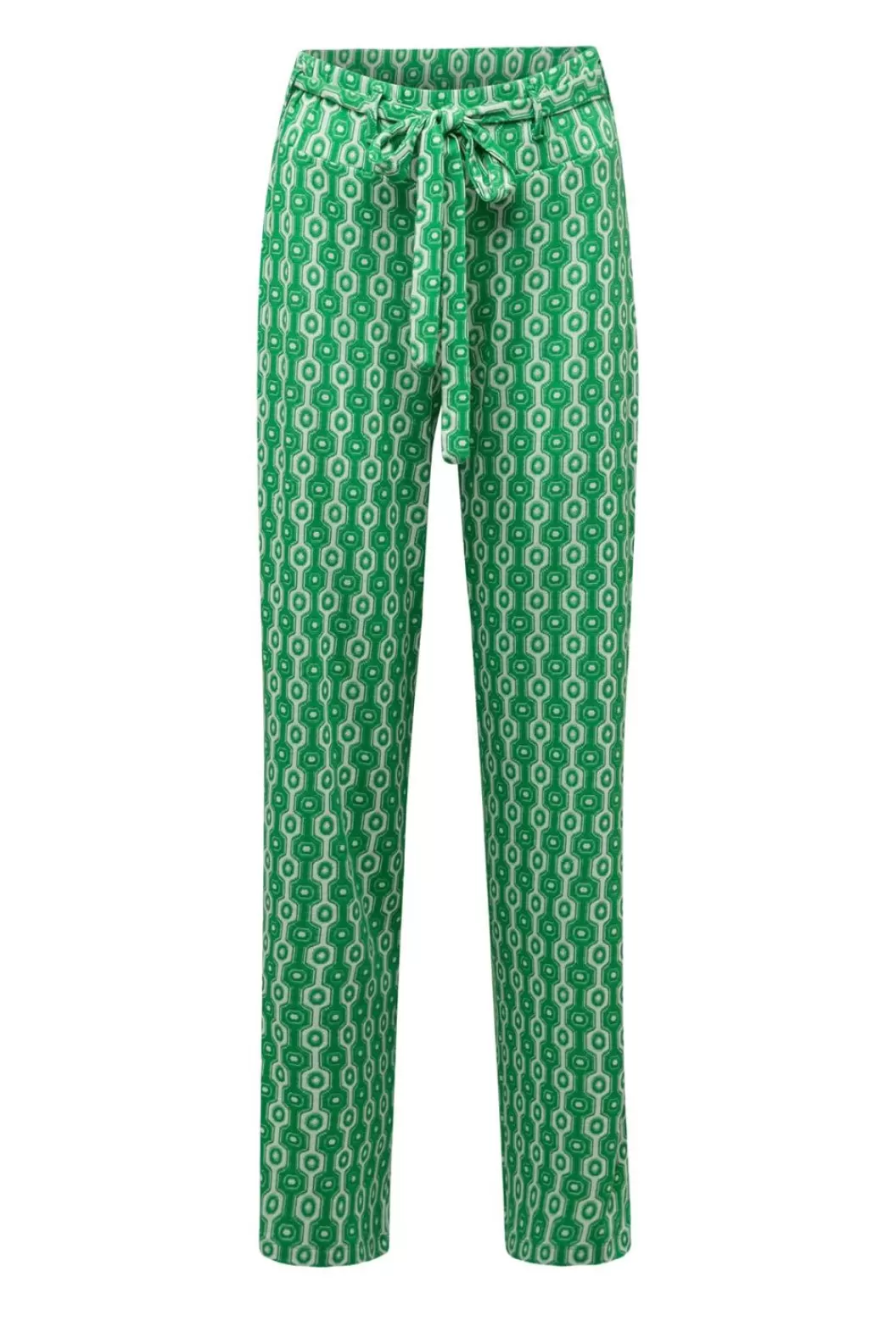 Broeken & Leggings-Norah E Wide Fit Broek Groen