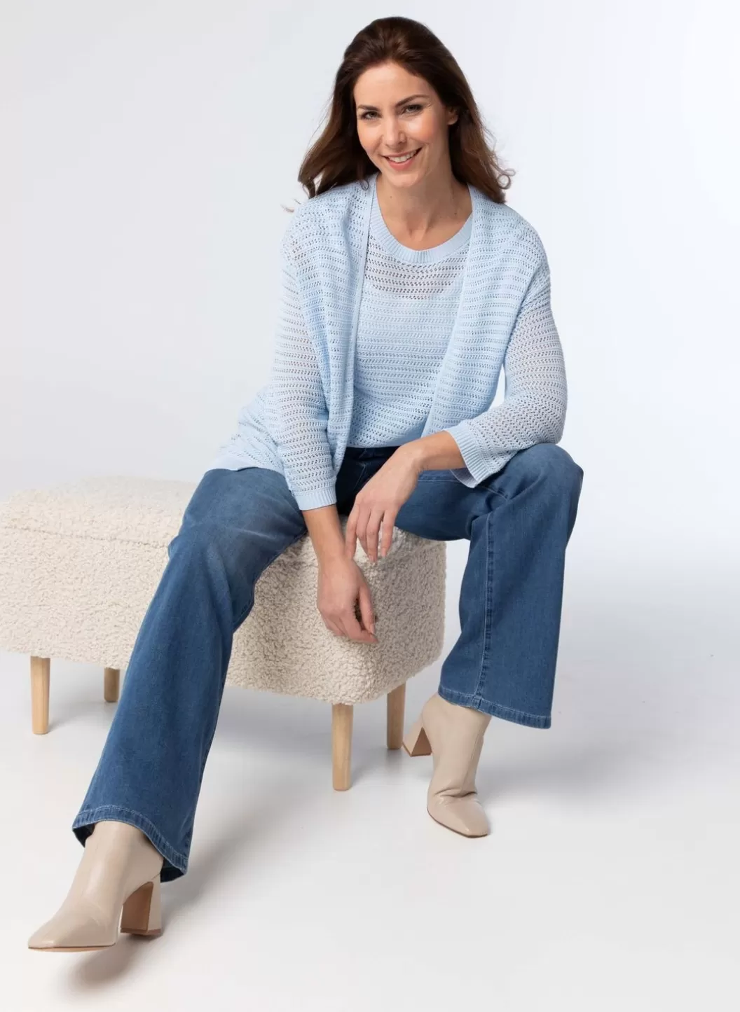 Shirts & Tops-Norah Gebreide Top Blauw