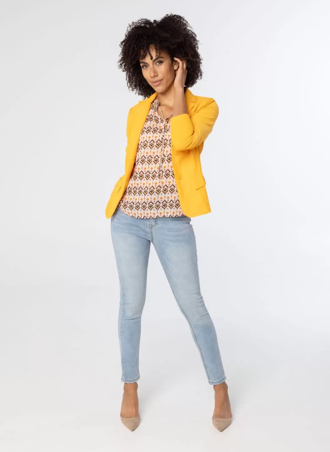 Jackets & Blazers-Norah Gele Blazer Geel