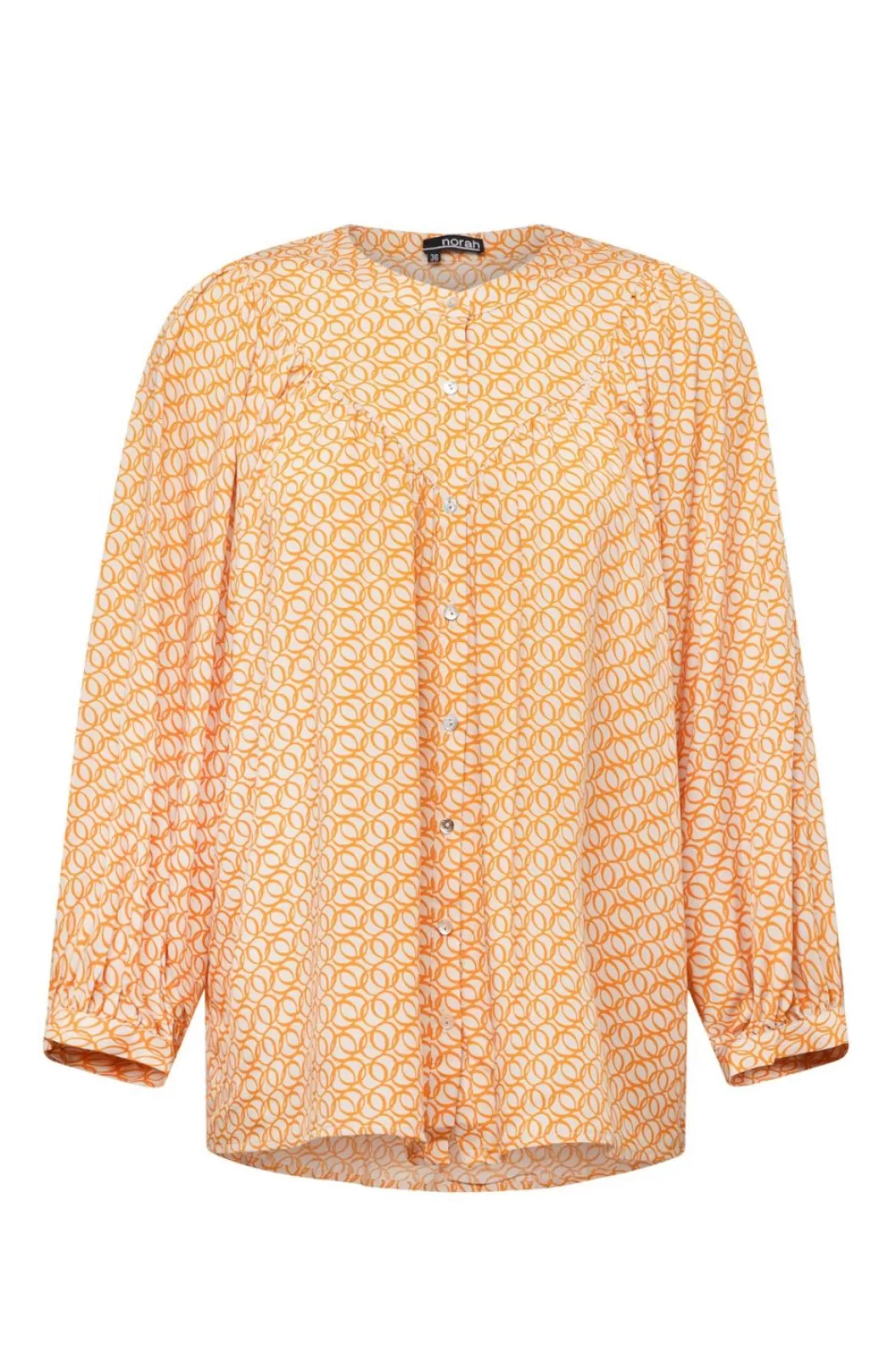 Blouses-Norah Geplooide Blouse Oranje