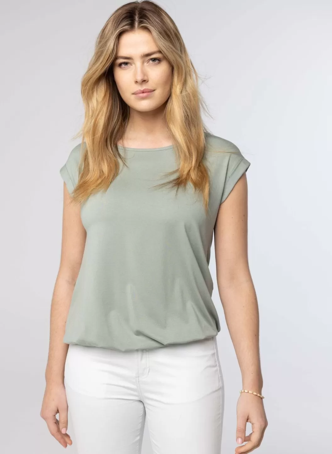 Shirts & Tops-Norah Groen Shirt Grijs