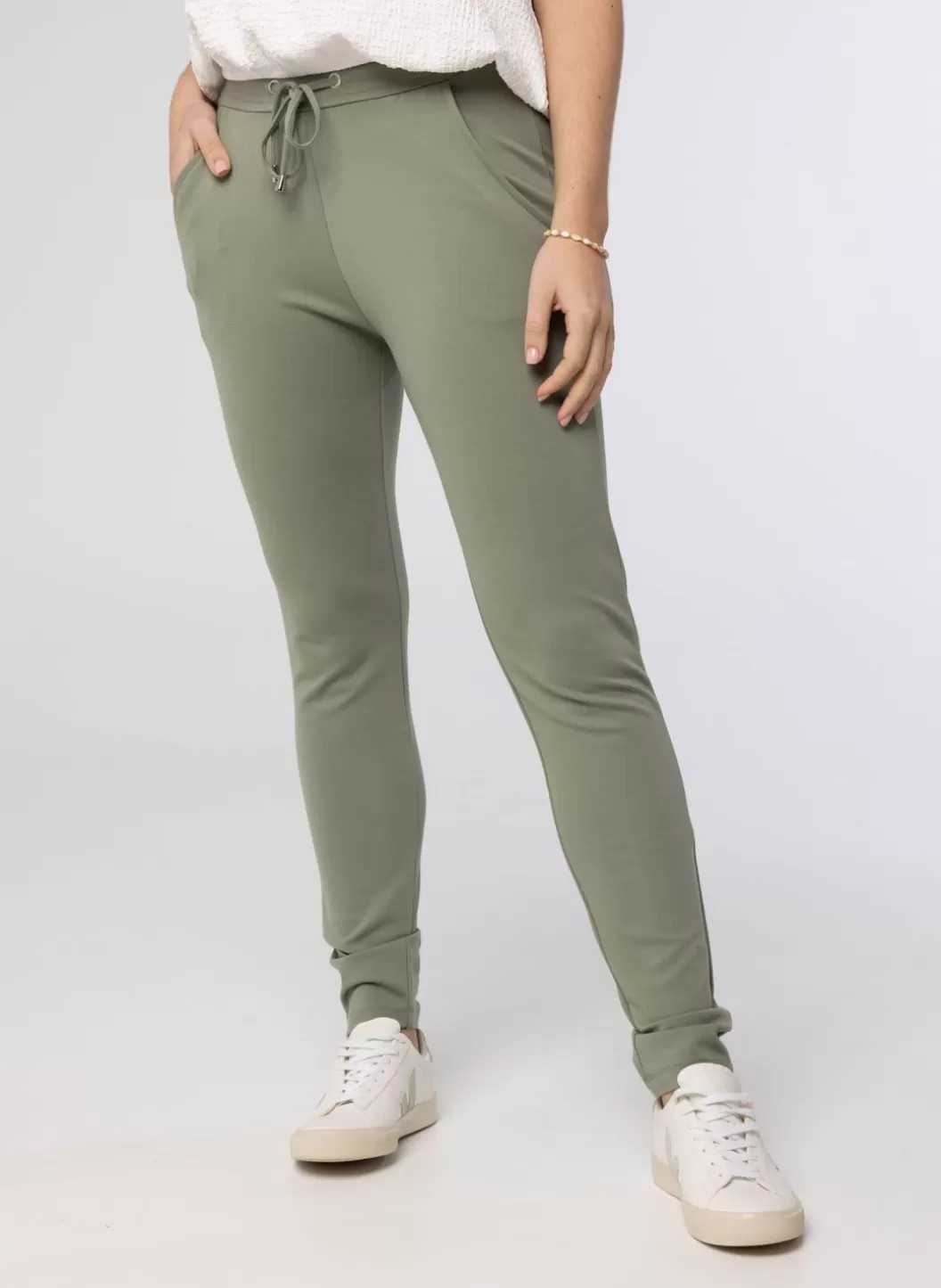 Broeken & Leggings-Norah Groene Jogger Grijs