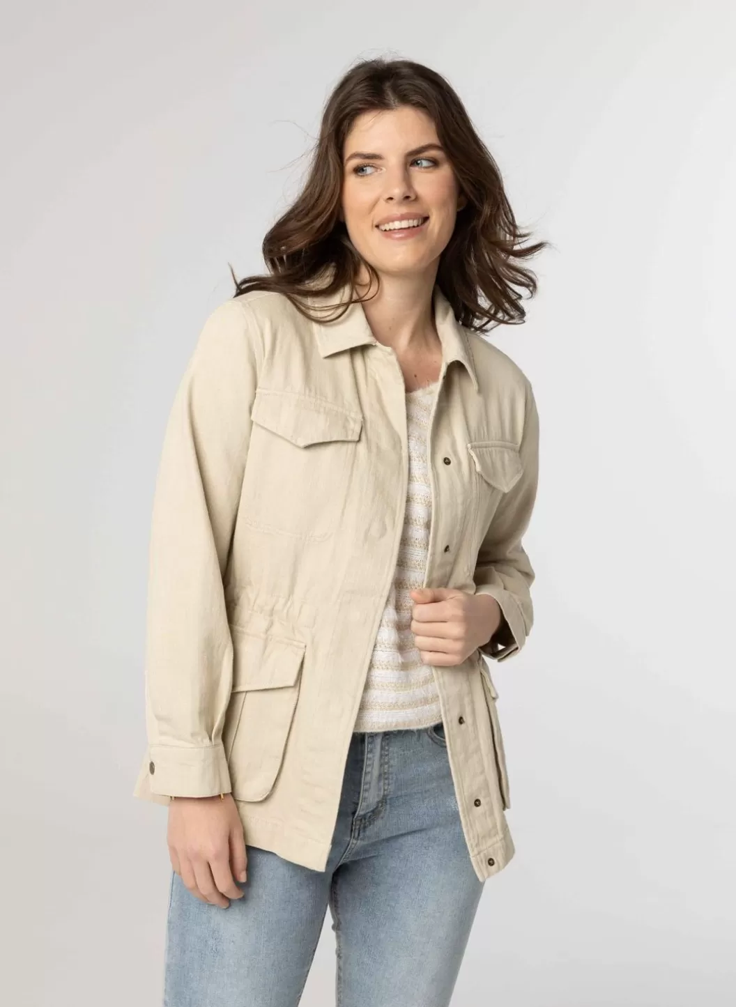 Jackets & Blazers-Norah Jacket Beige