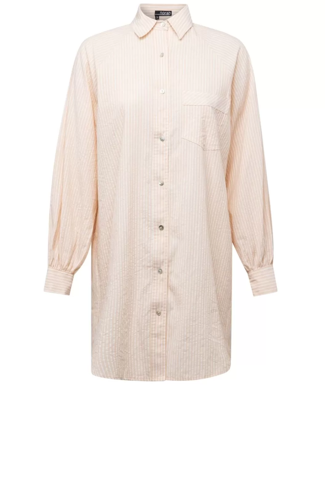 Blouses-Norah Lange Blouse Met Pofmouwen Beige