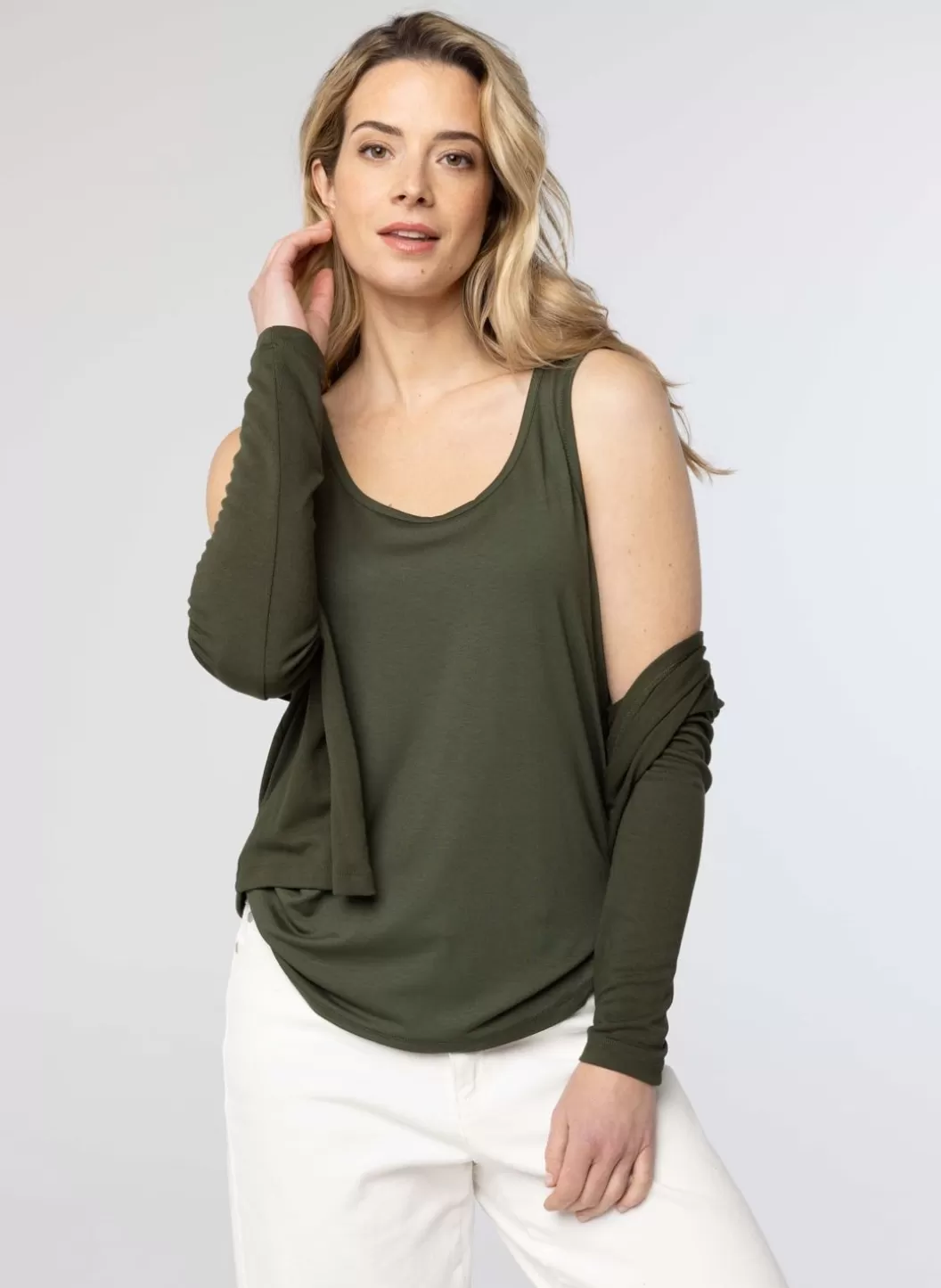 Shirts & Tops-Norah Leger E Top Groen