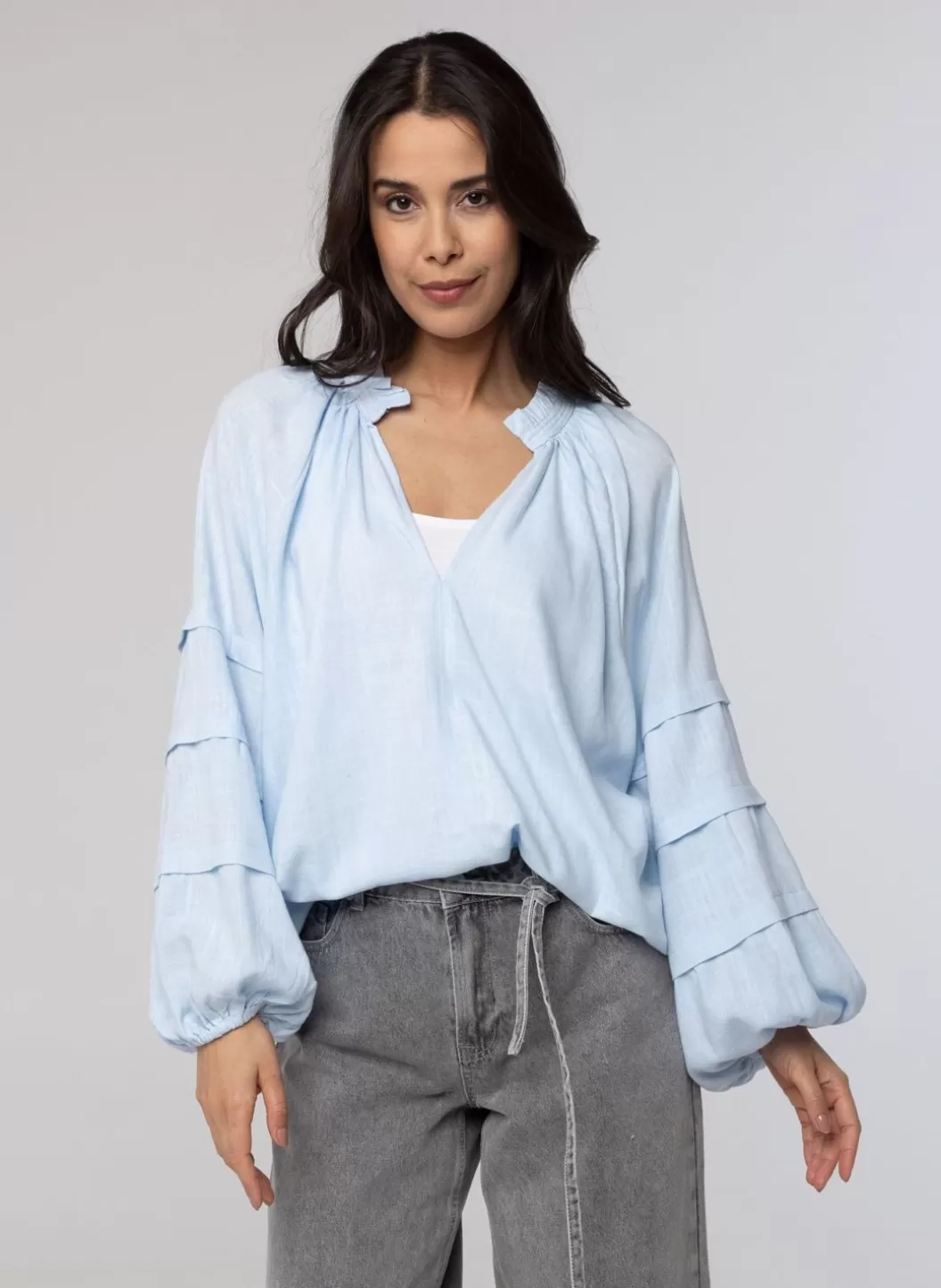 Blouses-Norah Licht E Blouse Blauw