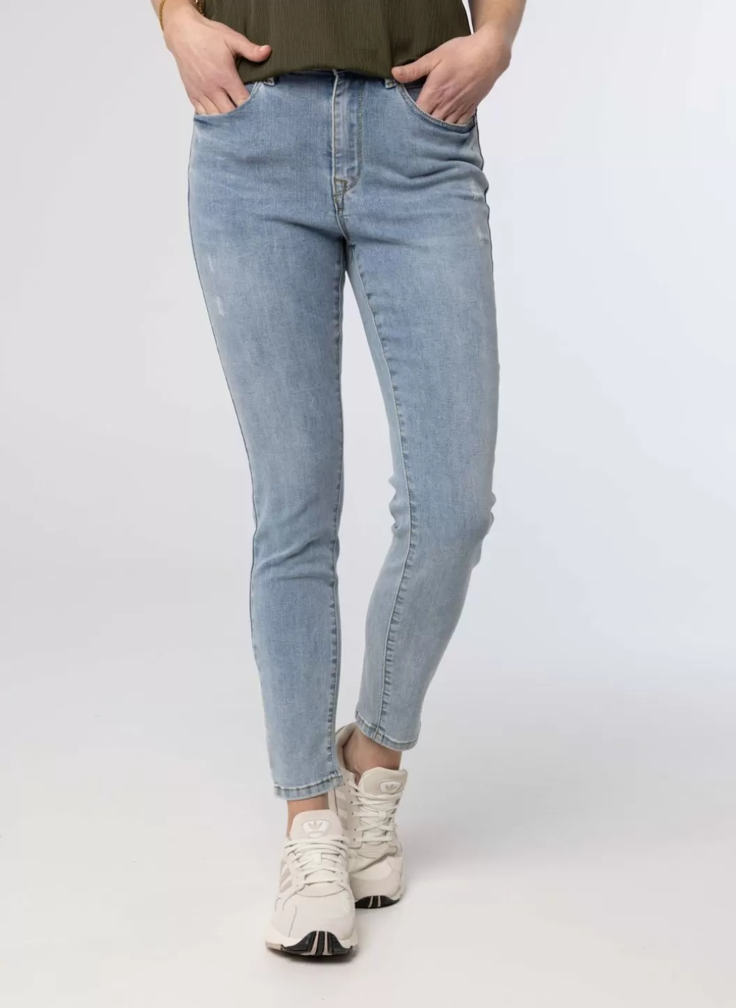 Broeken & Leggings-Norah Licht E Denim Jeans Blauw