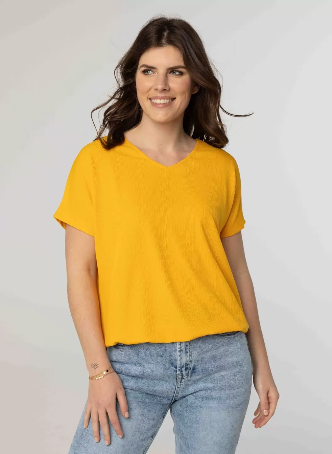 Shirts & Tops-Norah Mangokleurig Shirt Geel