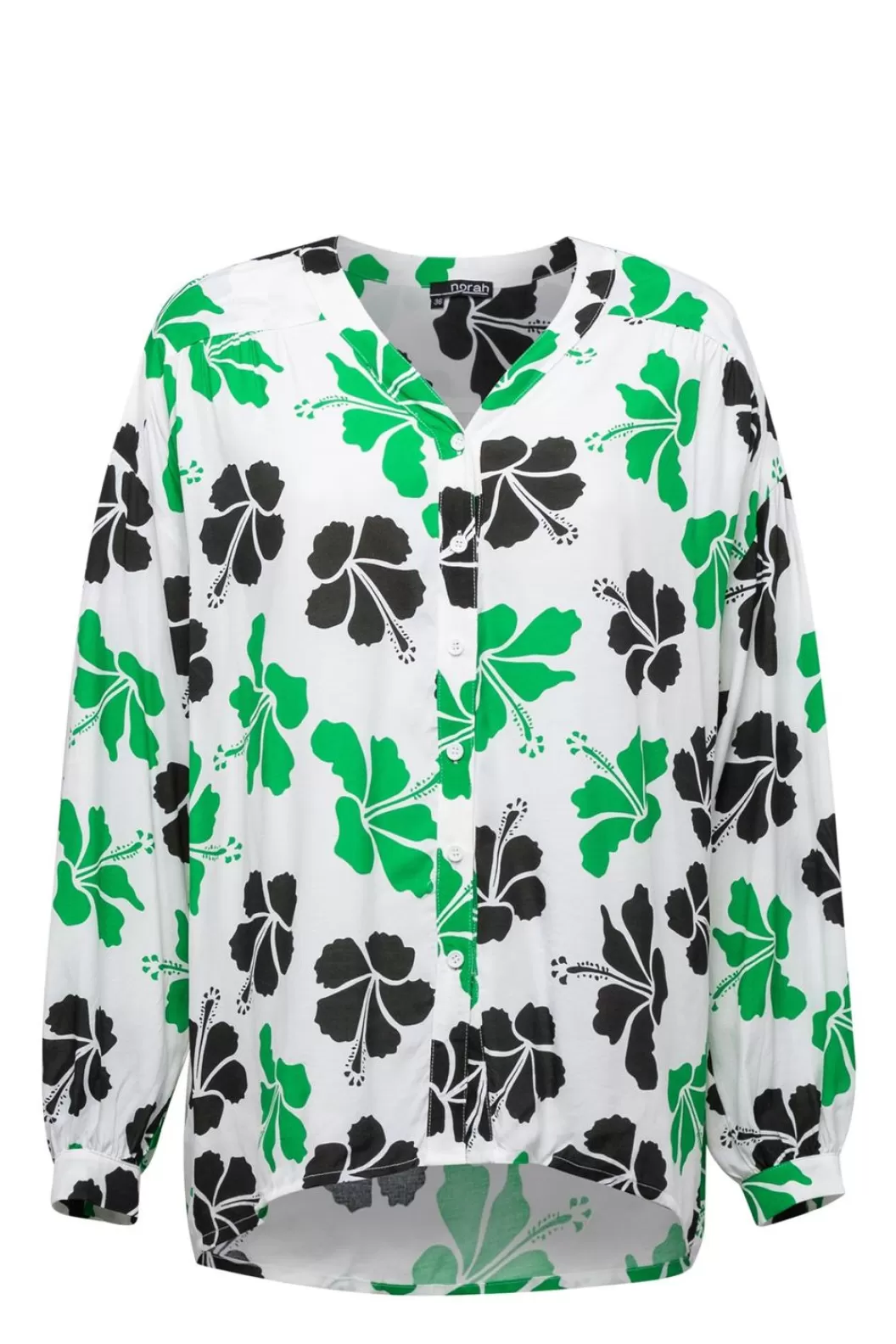 Blouses-Norah Meerkleurige Blouse Groen