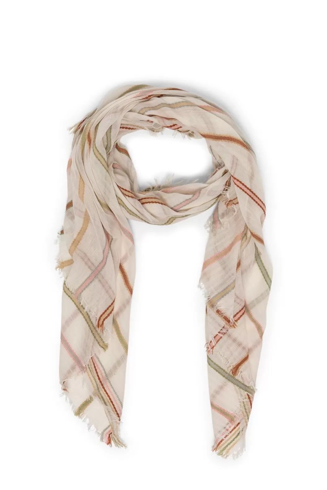 Accessoires-Norah Meerkleurige Sjaal Beige