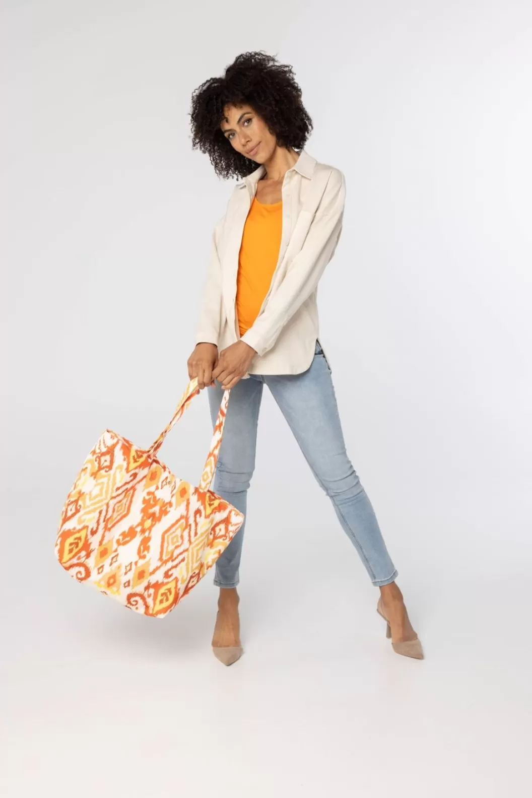 Accessoires-Norah Meerkleurige Tas Oranje