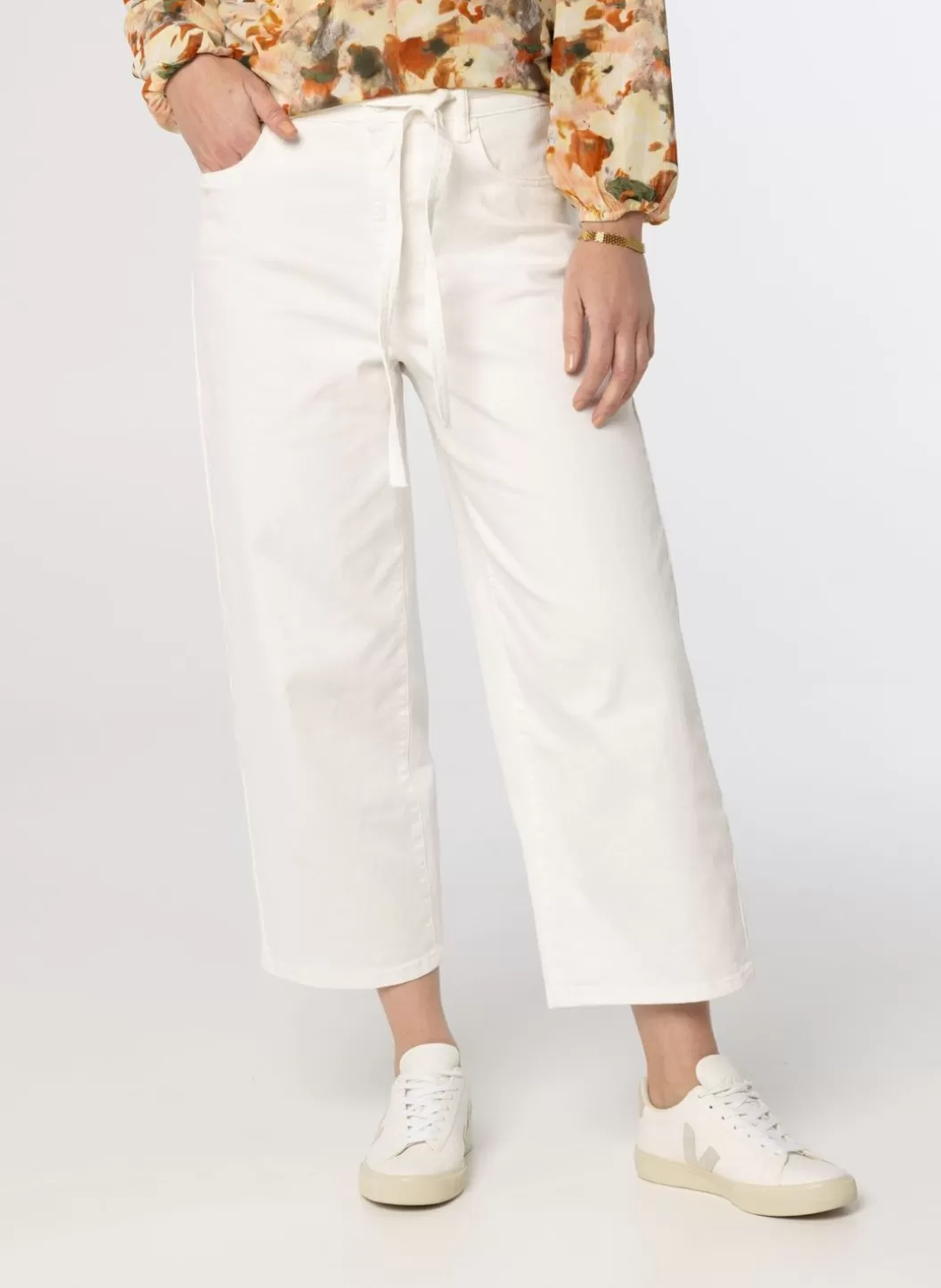 Broeken & Leggings-Norah Off White Jeans Wit