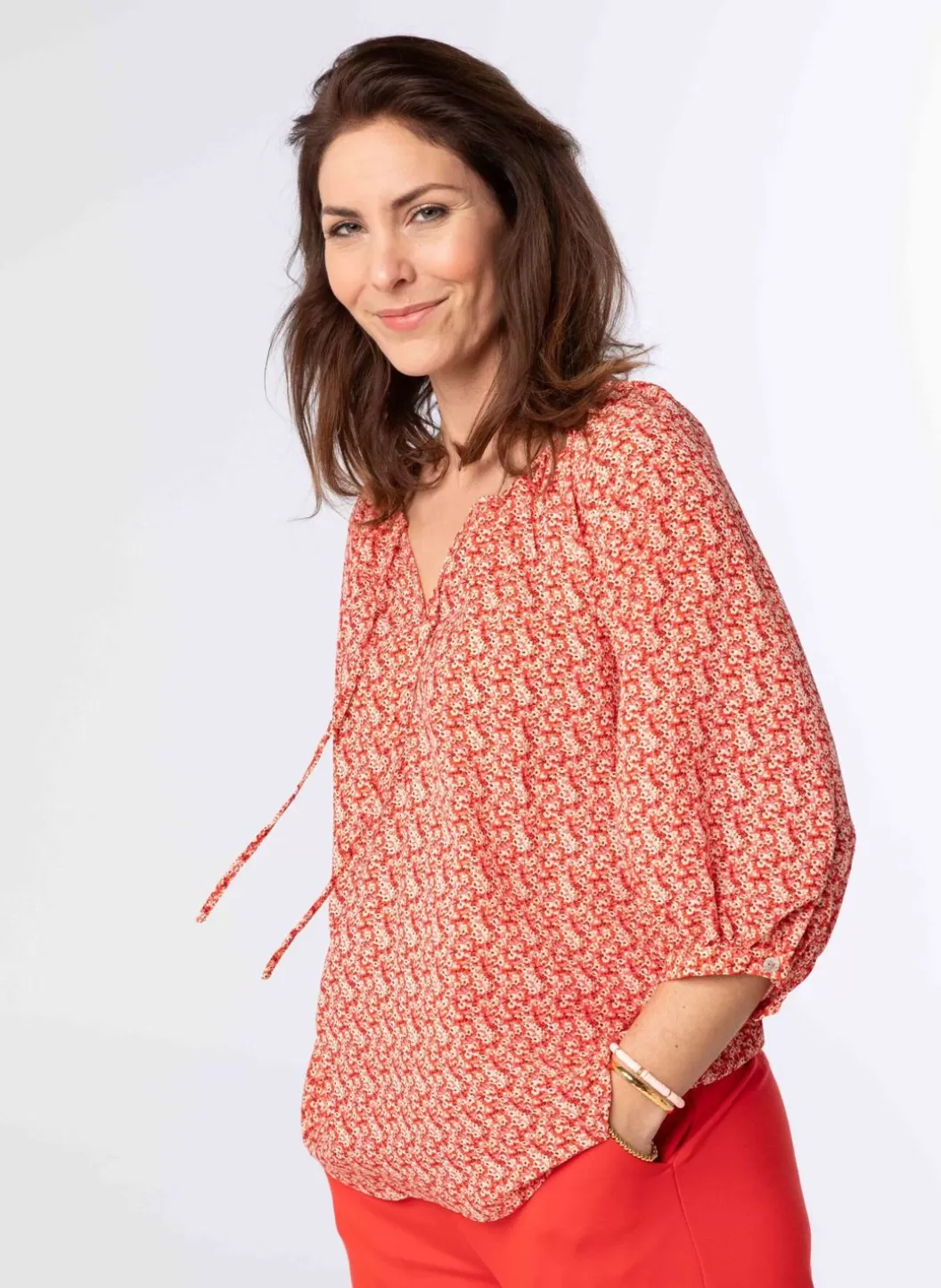 Blouses-Norah Oranje Blouse Roze