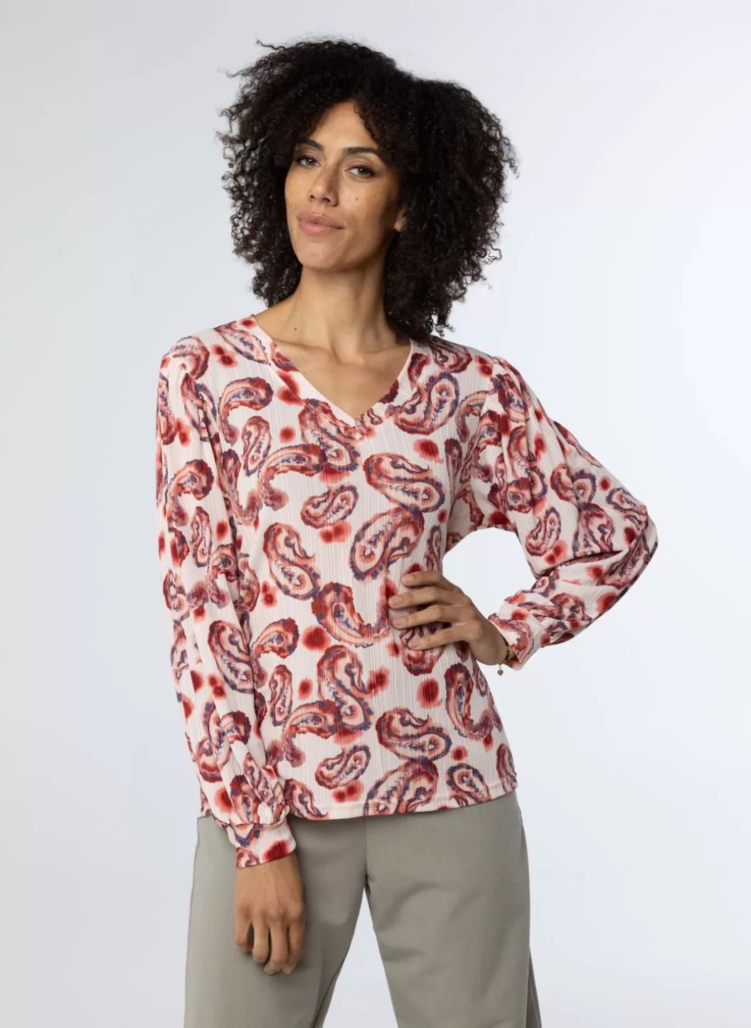 Shirts & Tops-Norah Pastelkleurig Shirt