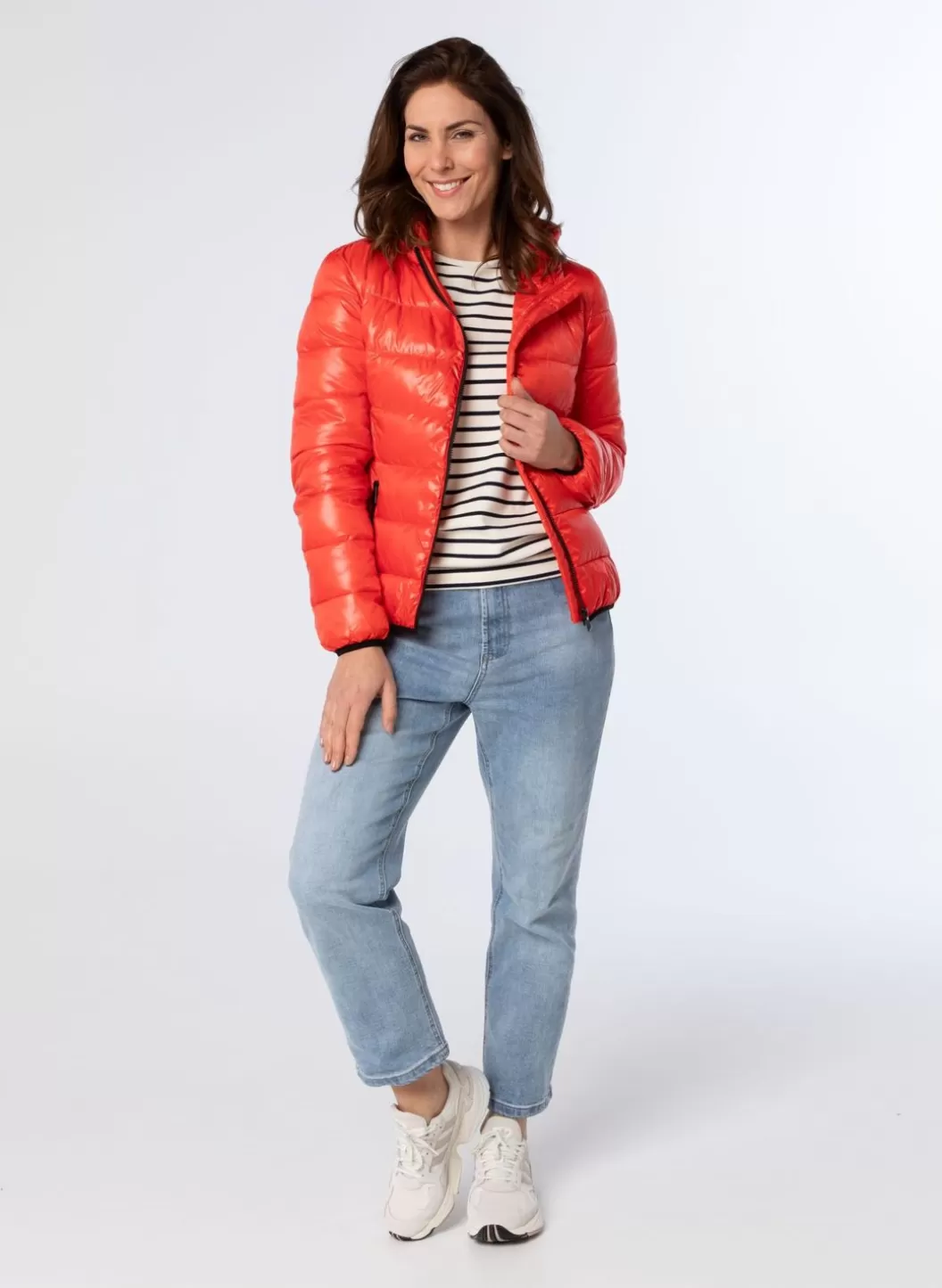 Jassen-Norah Rode Puffer Jacket Rood