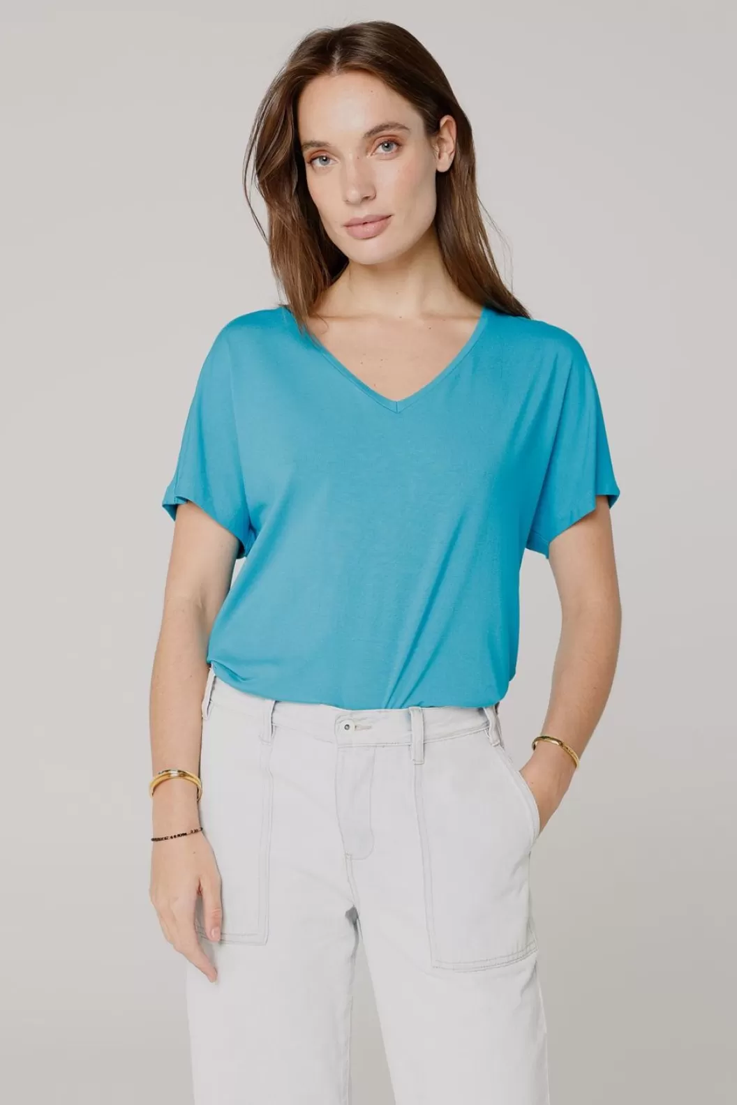 Shirts & Tops-Norah Shirt Maral Aqua Blauw