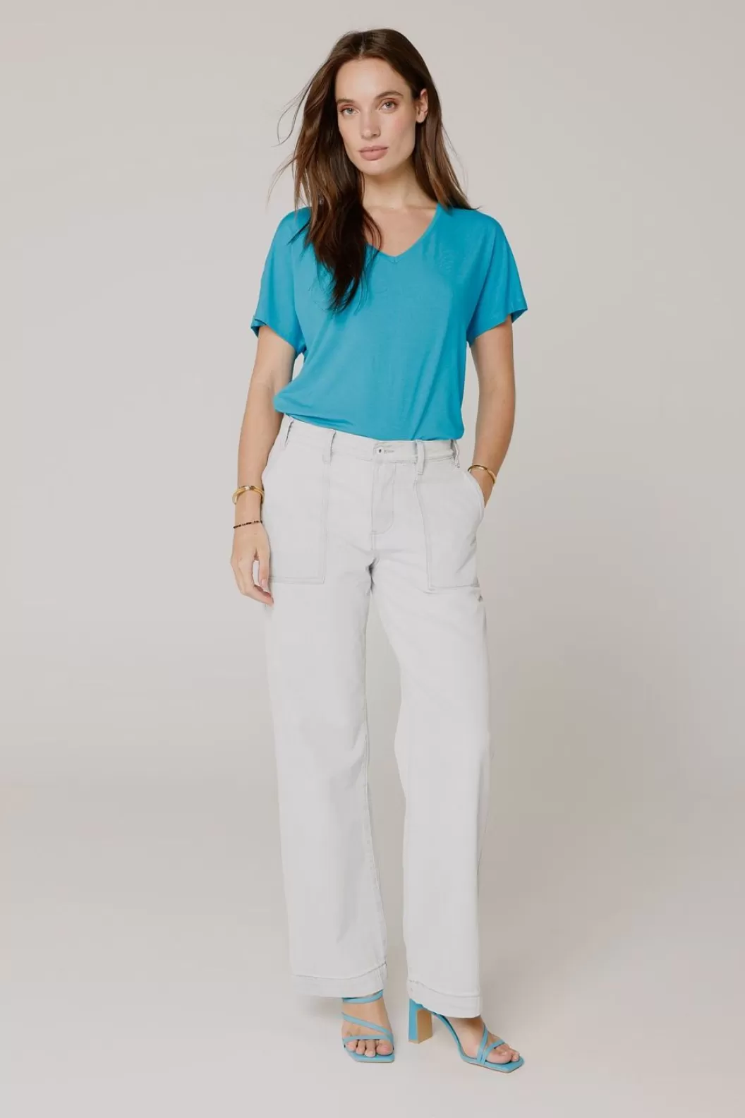 Shirts & Tops-Norah Shirt Maral Aqua Blauw