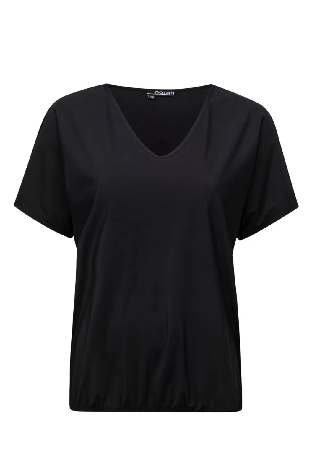 Shirts & Tops-Norah Shirt Van Travelstof Zwart