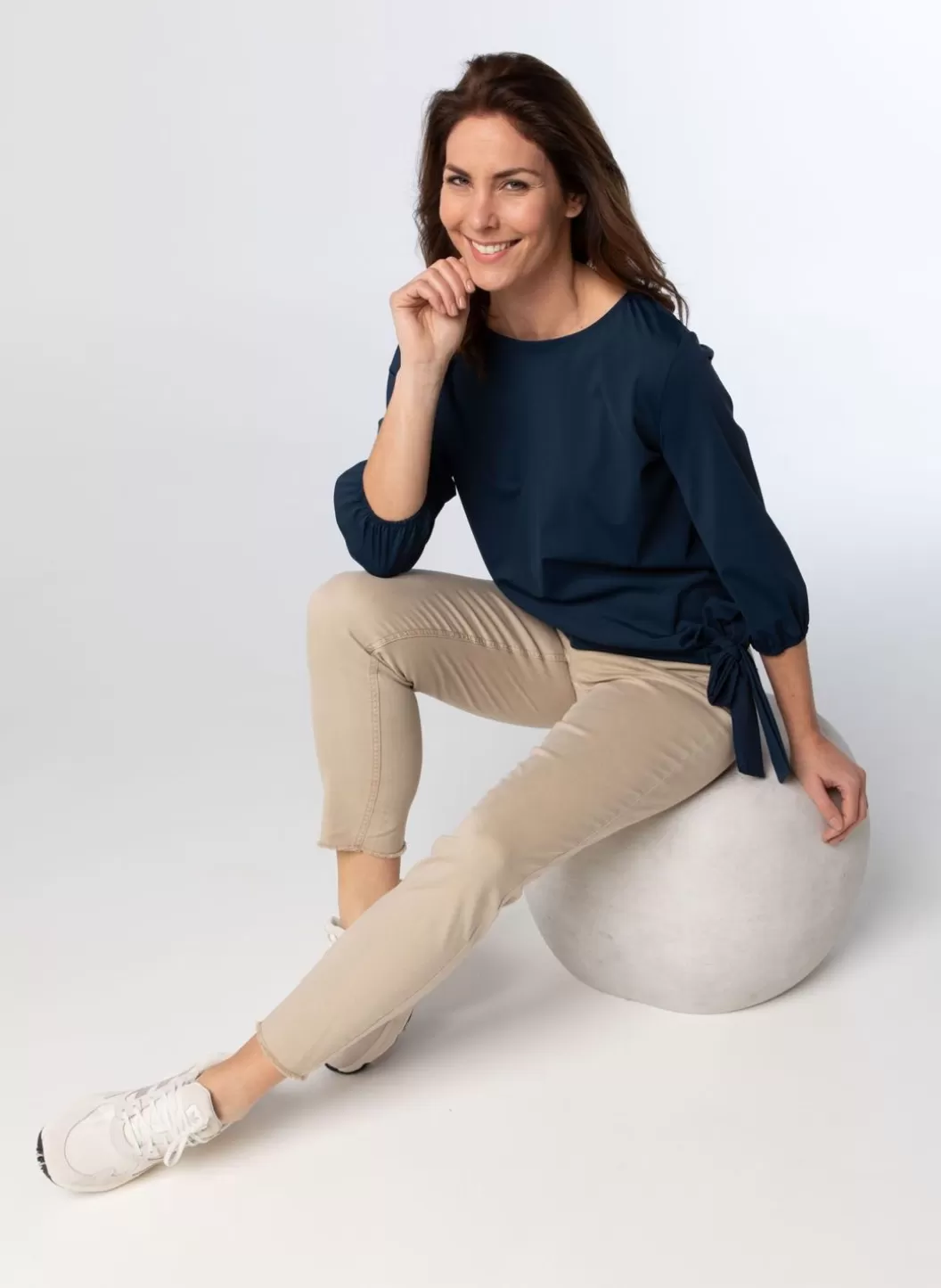 Shirts & Tops-Norah Shirt Van Travelstof Blauw