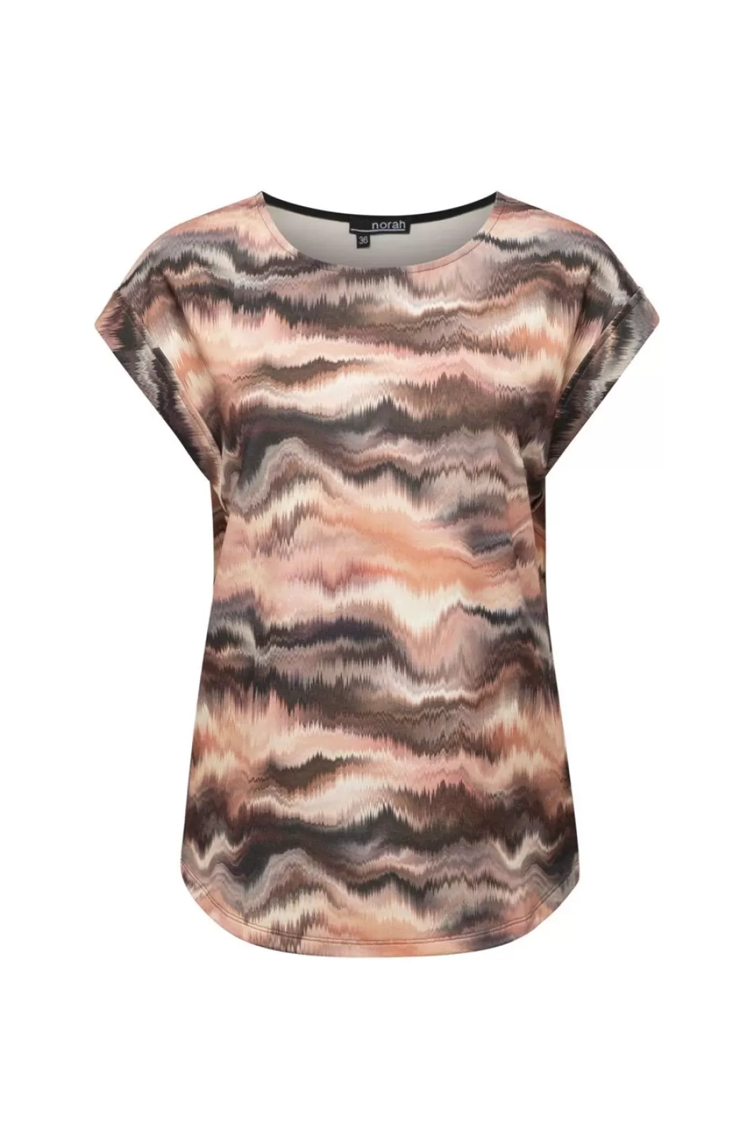 Shirts & Tops-Norah Shirt Zwart Multi Meerkleurig