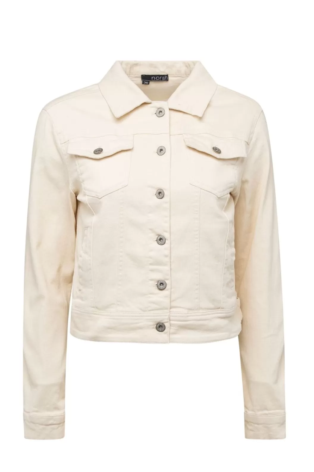 Jackets & Blazers-Norah Spijkerjacket Van Katoenmix Beige